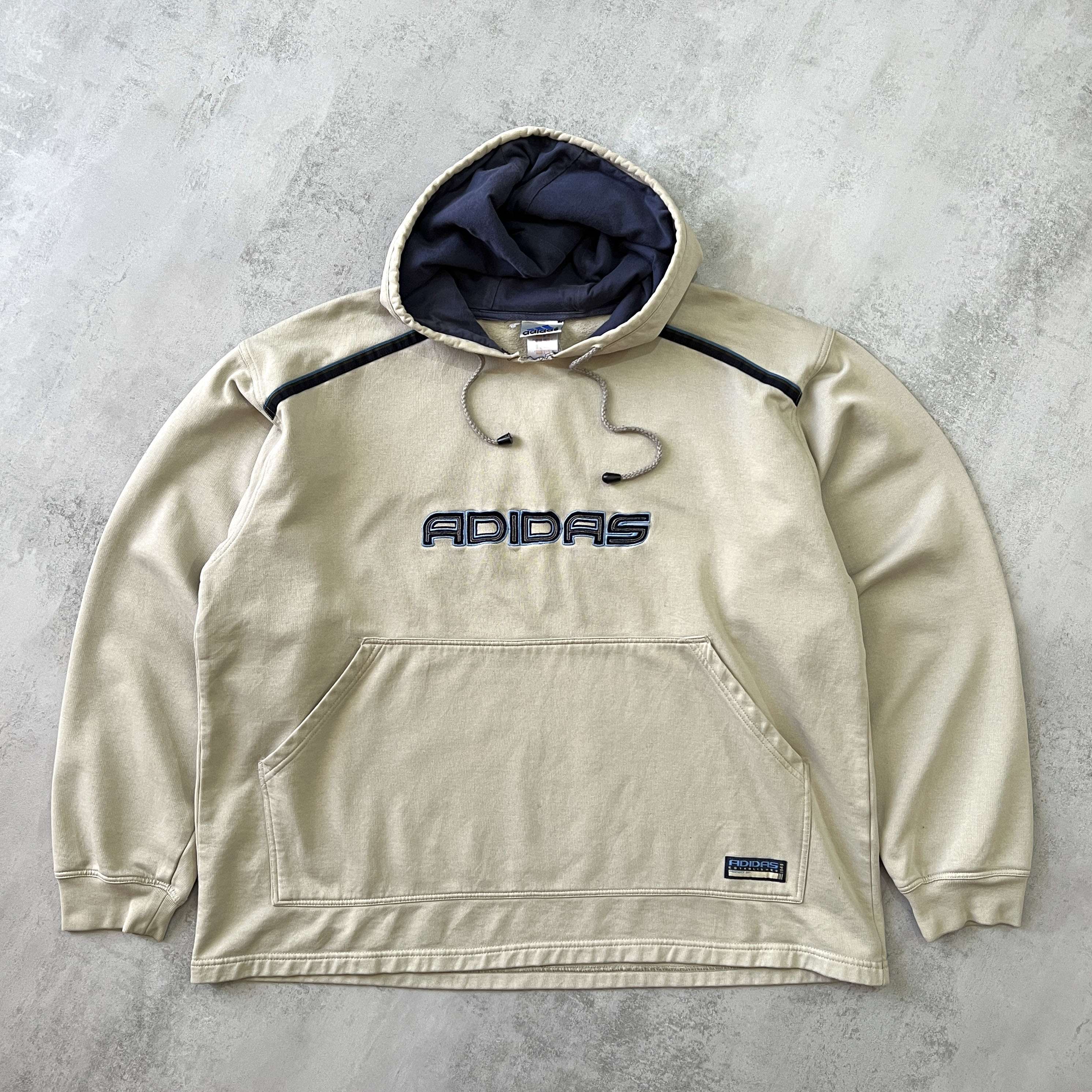 Adidas 1990s embroidered hoodie (XXL)