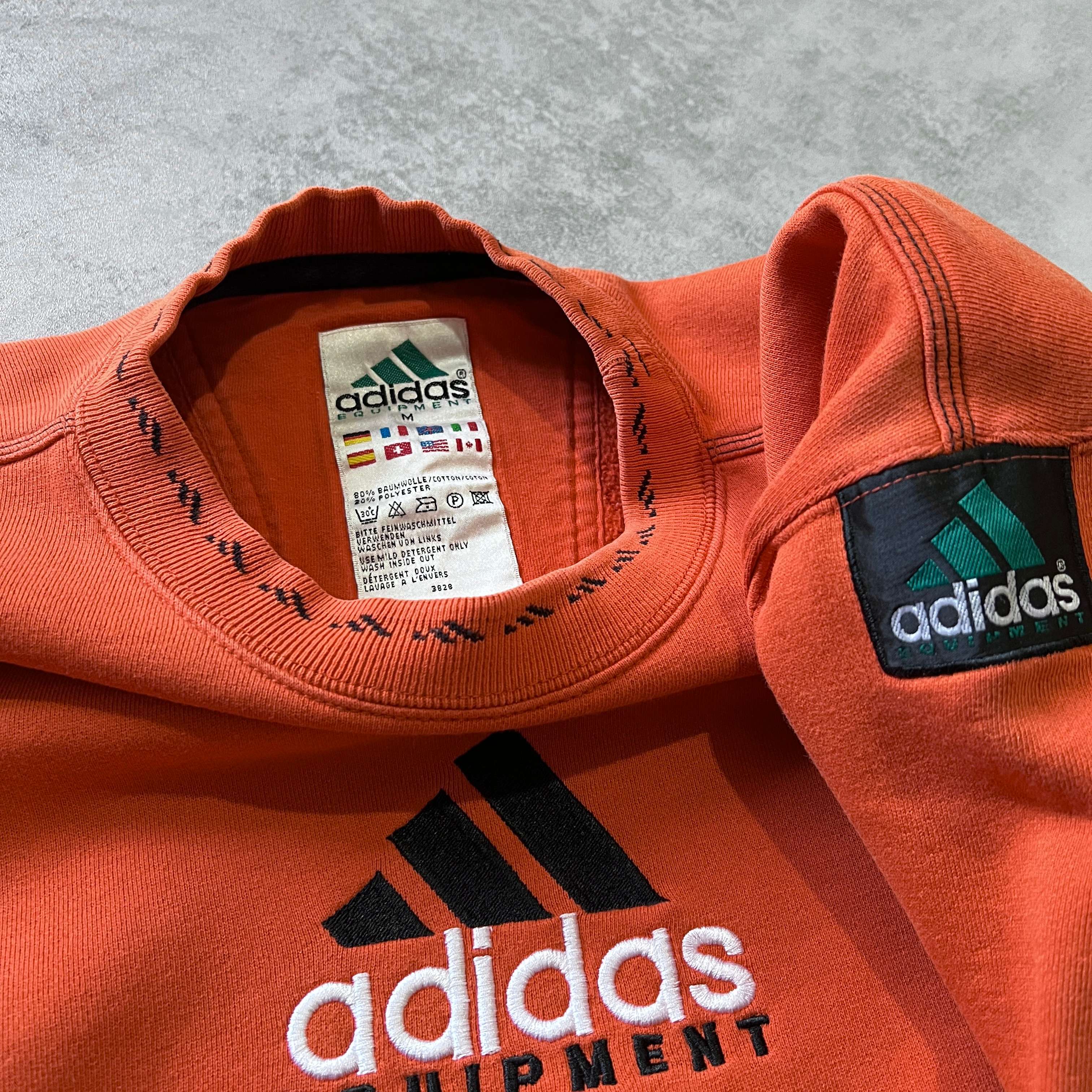 Adidas Equipment 1990s heavyweight embroidered sweatshirt (M)