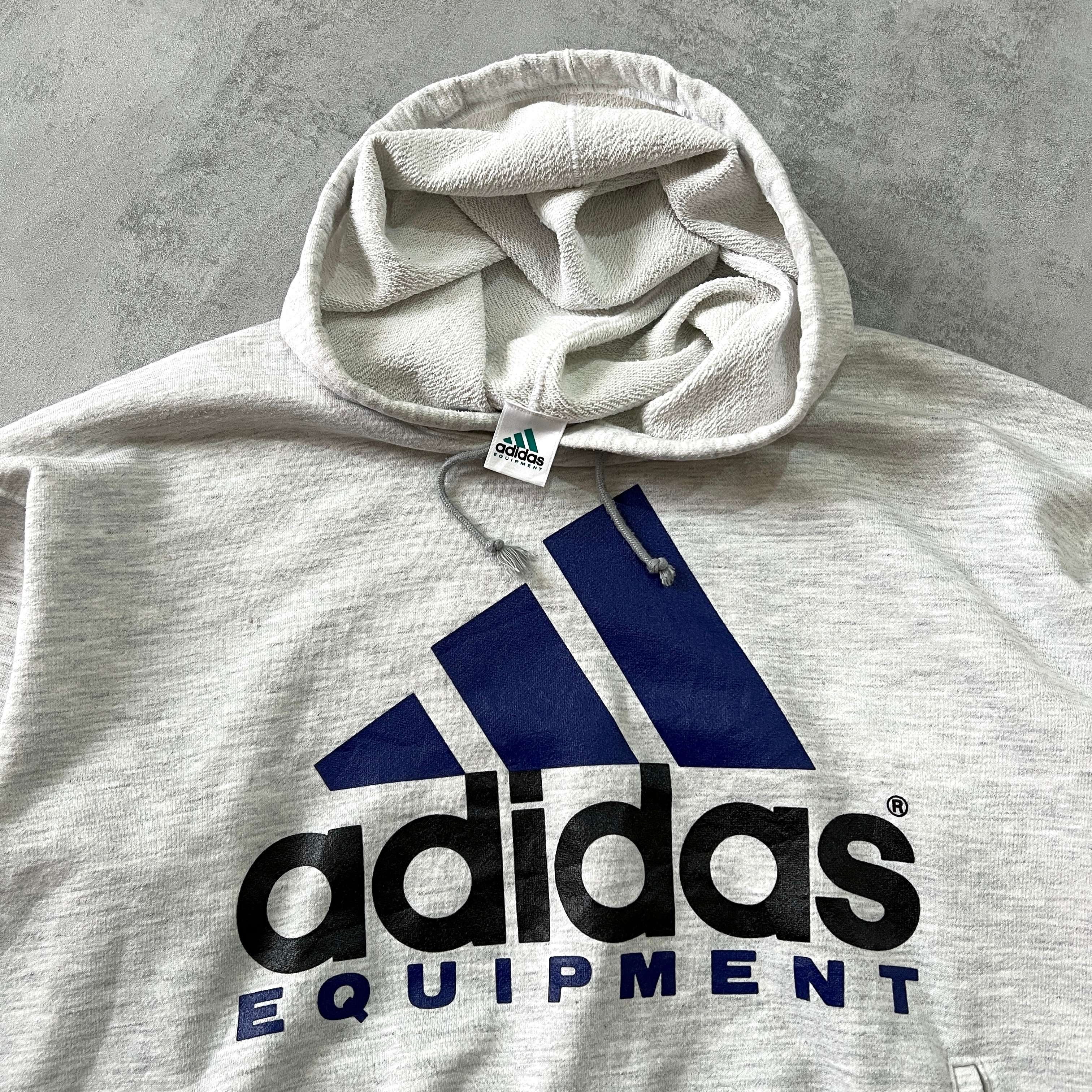 Adidas Equipment 1990s heavyweight spellout hoodie (M)