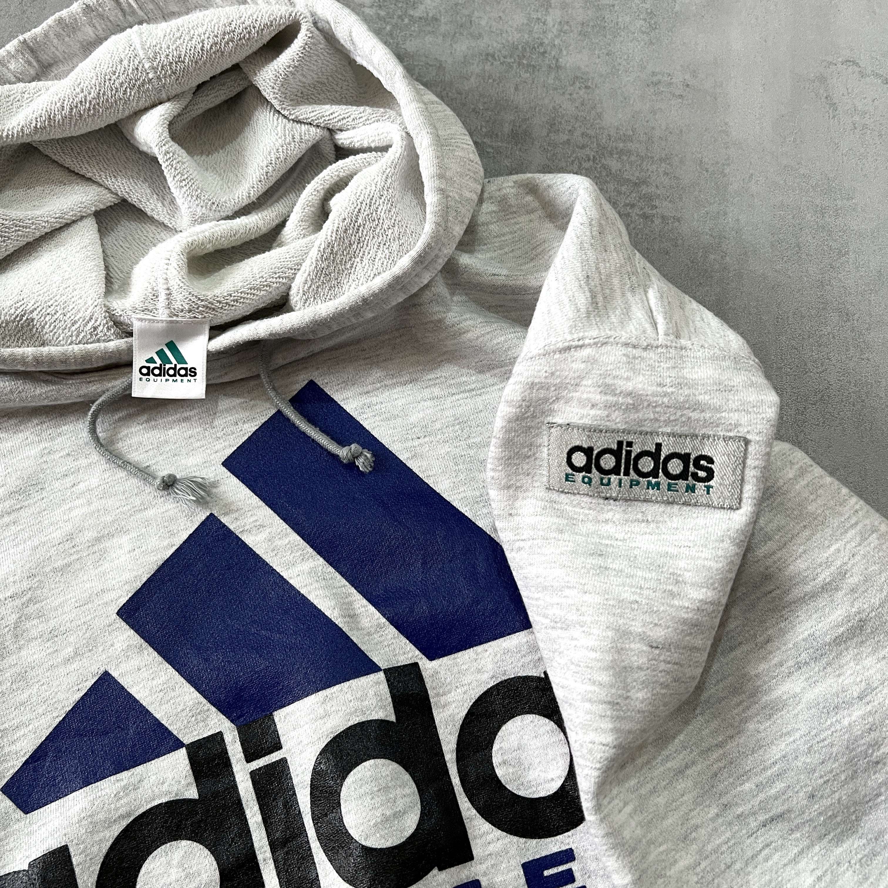 Adidas Equipment 1990s heavyweight spellout hoodie (M)