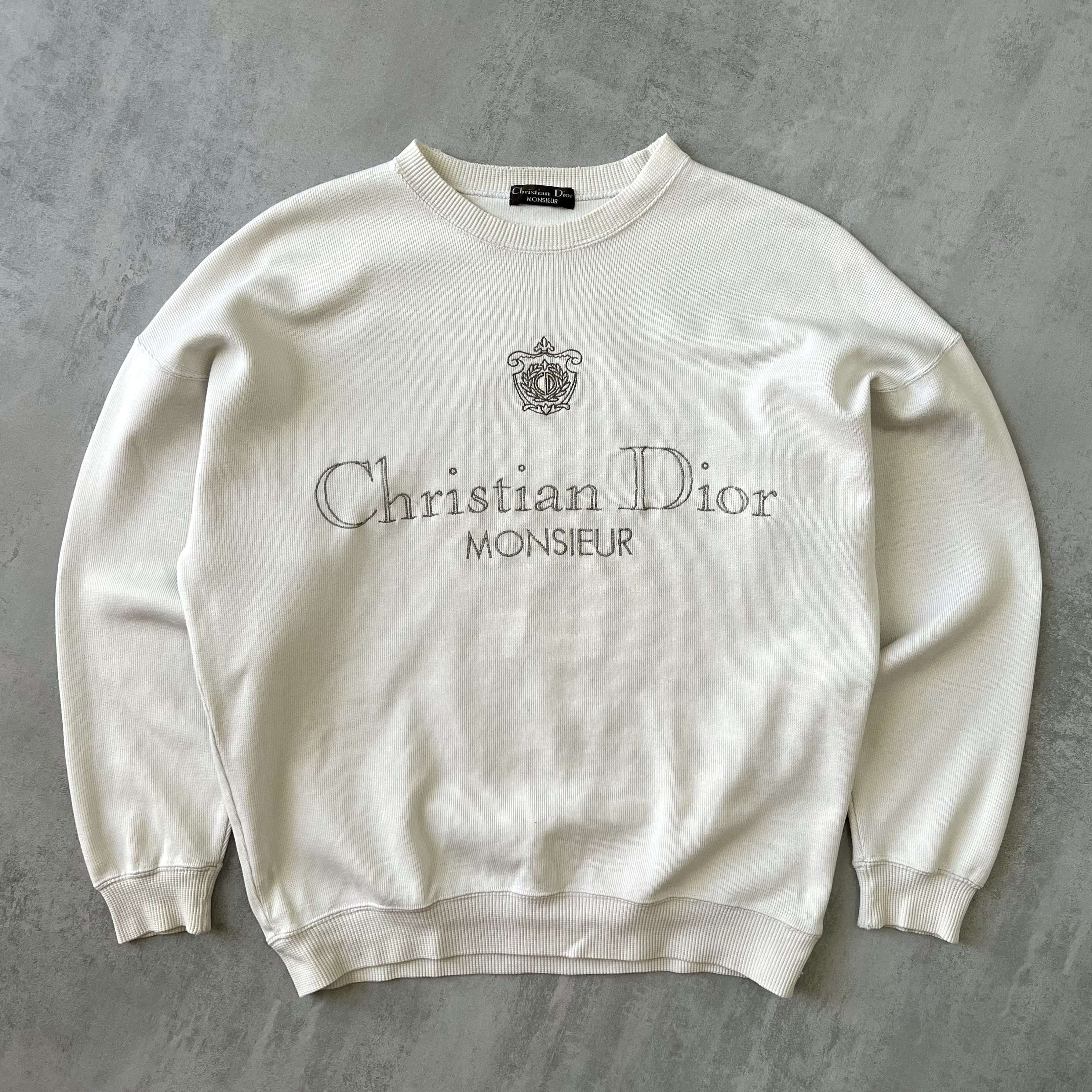 Dior RARE 1990s embroidered sweatshirt (M)