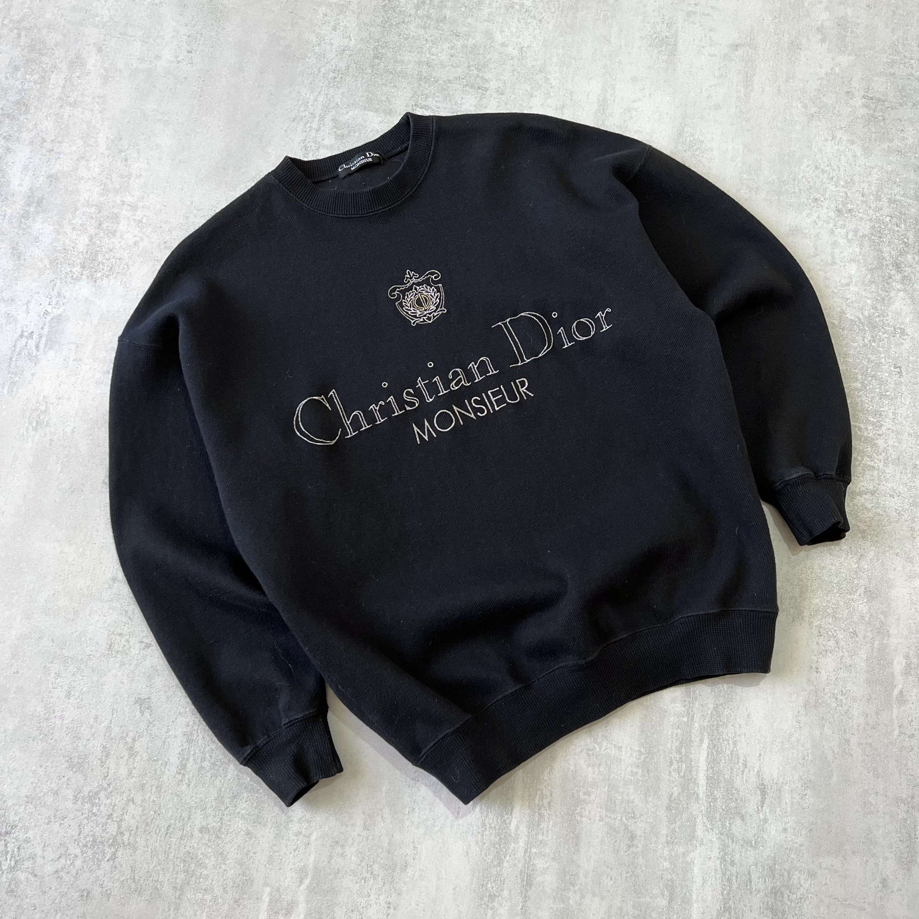 Dior RARE 1990s embroidered sweatshirt (M)