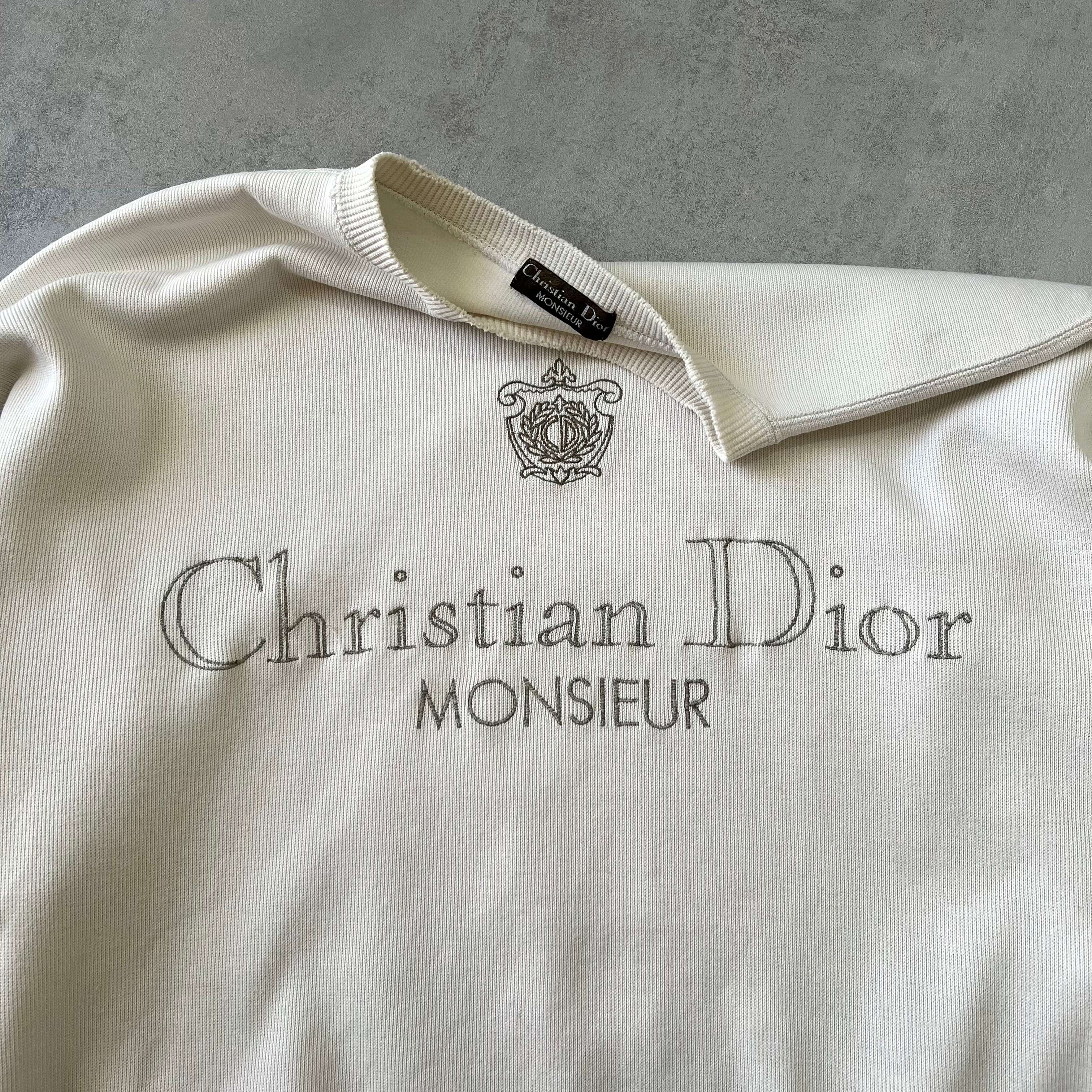 Dior RARE 1990s embroidered sweatshirt (M)