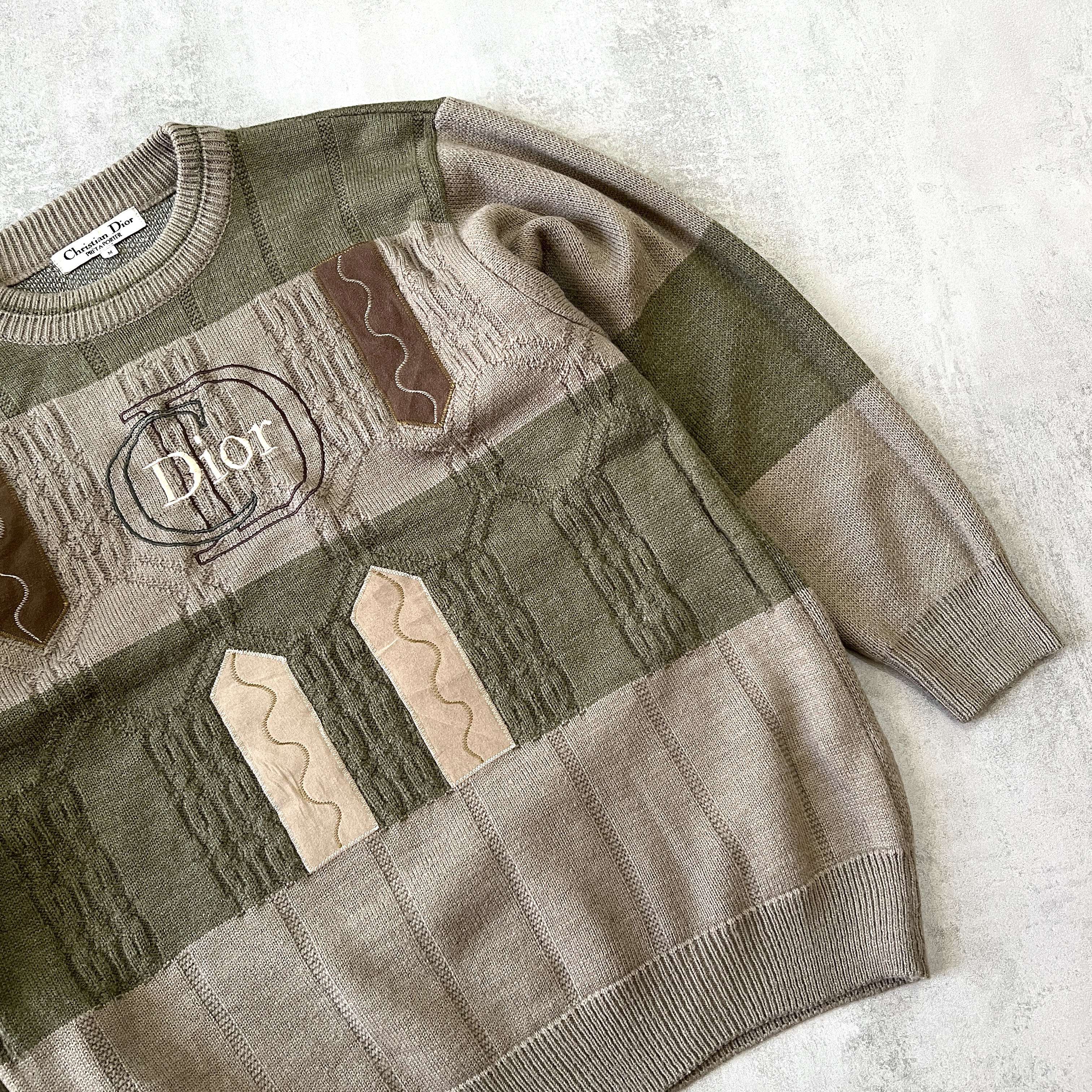 Dior RARE 1990s heavyweight embroidered sweater (M)