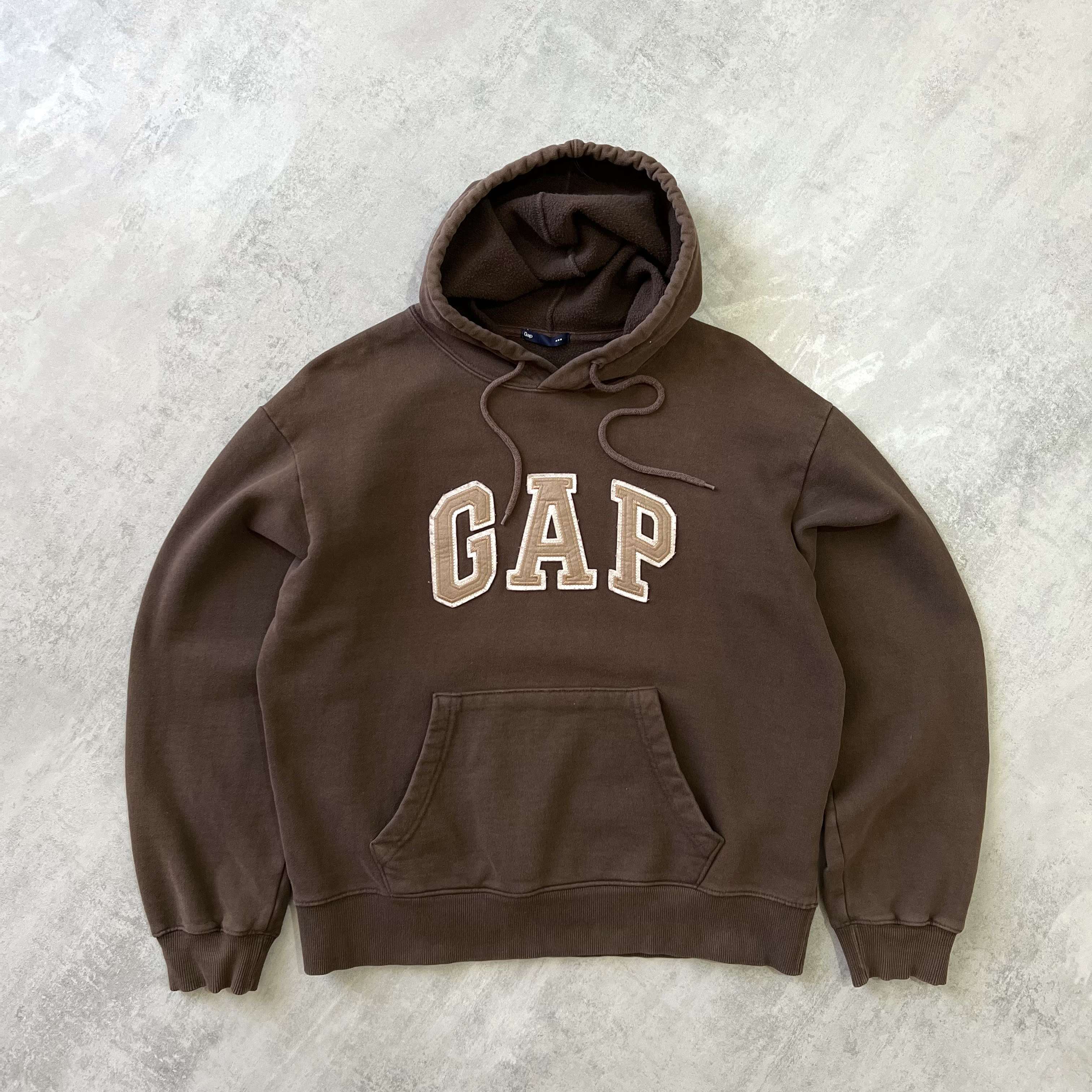Gap 2000s heavyweight embroidered hoodie (M)