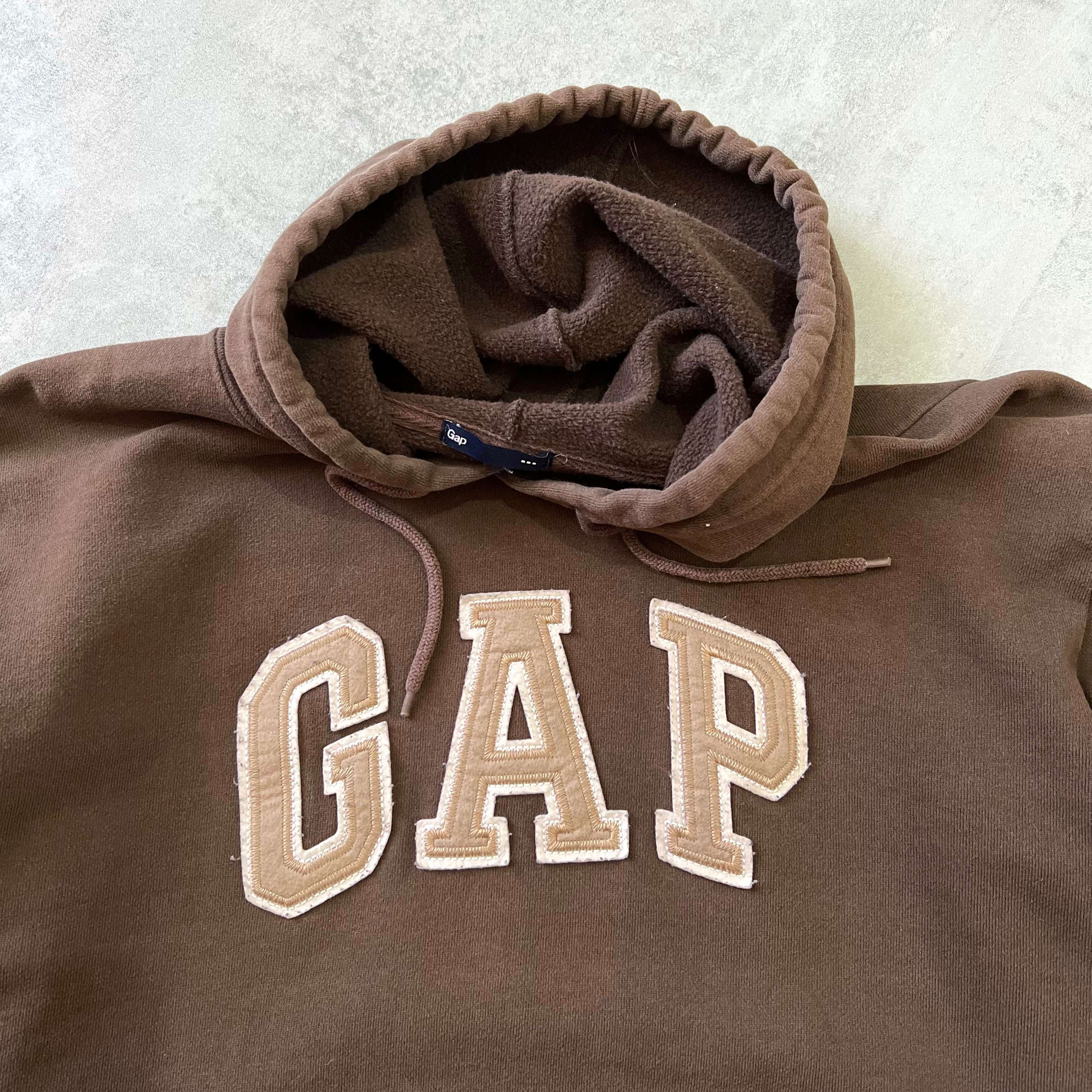 Gap 2000s heavyweight embroidered hoodie (M)