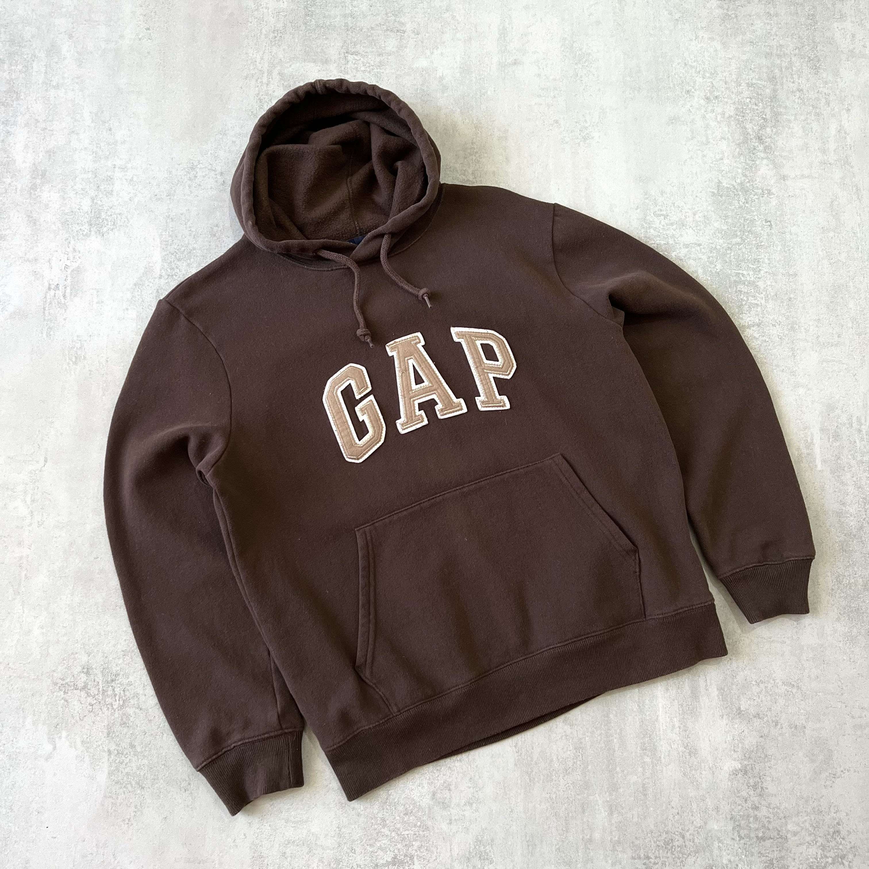Gap 2000s heavyweight embroidered hoodie (M)