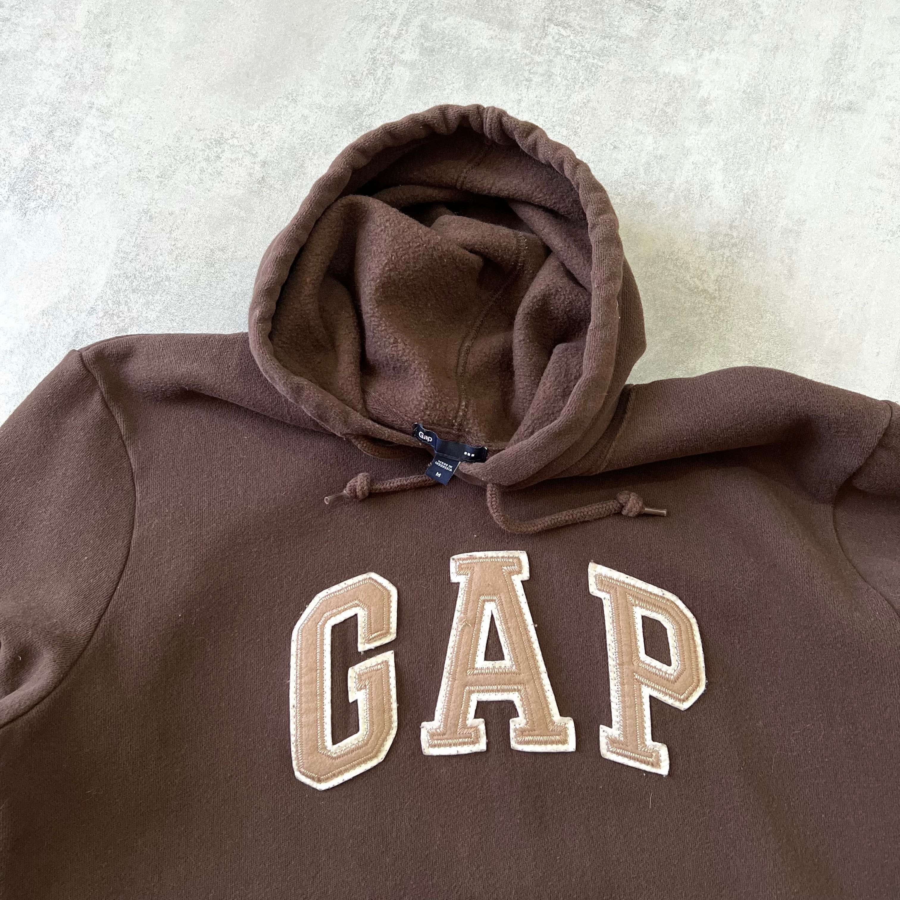 Gap 2000s heavyweight embroidered hoodie (M)