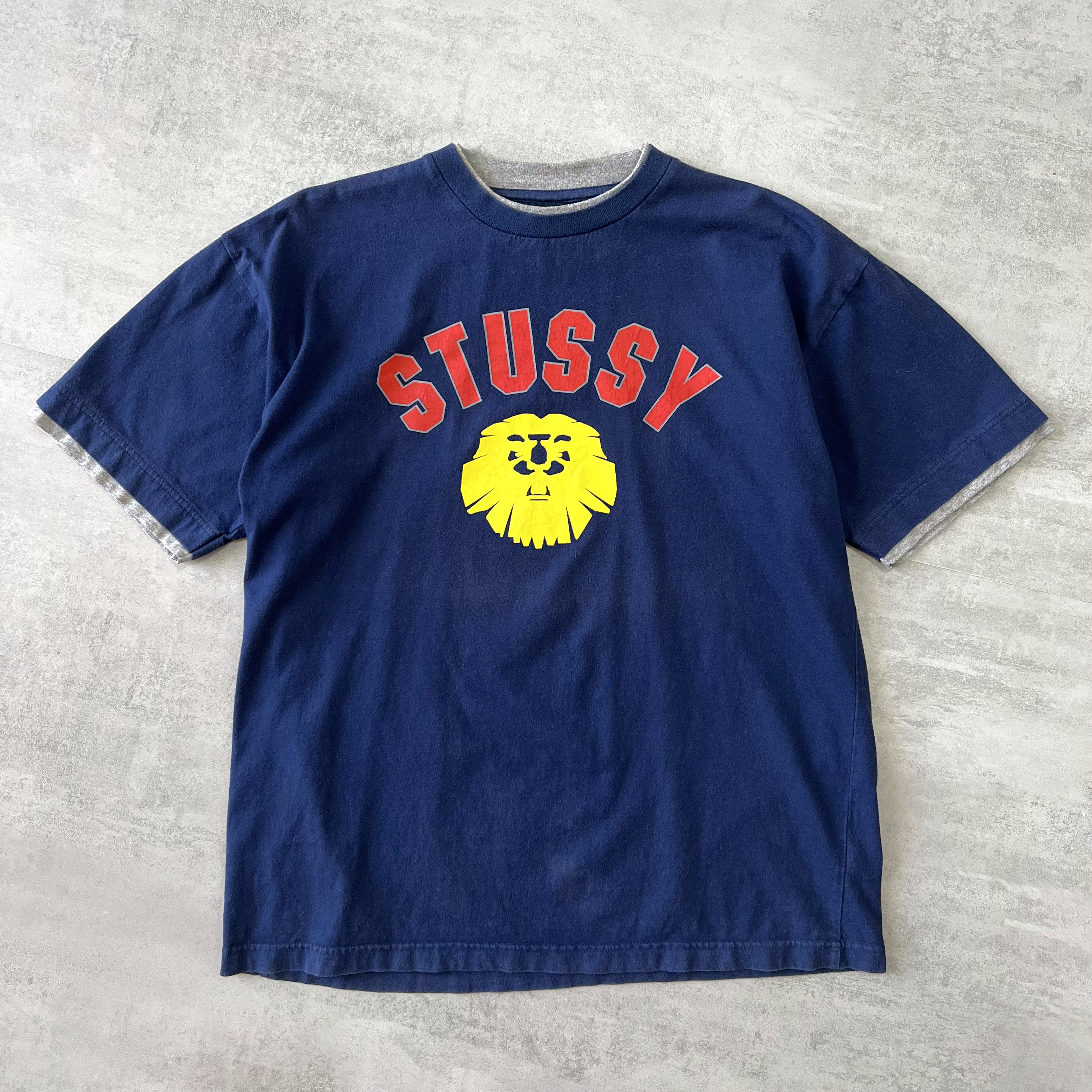 Stussy RARE 1990s heavyweight spellout t-shirt (M)