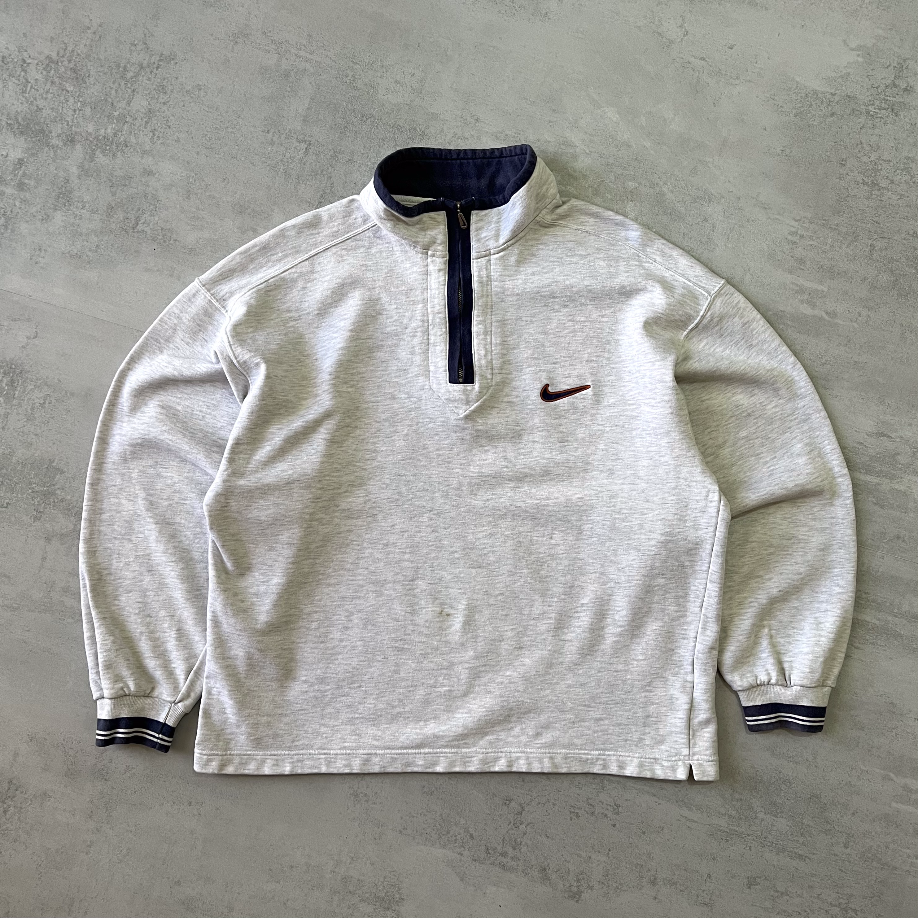 Nike 1990s 1/4 zip heavyweight embroidered sweatshirt (L)