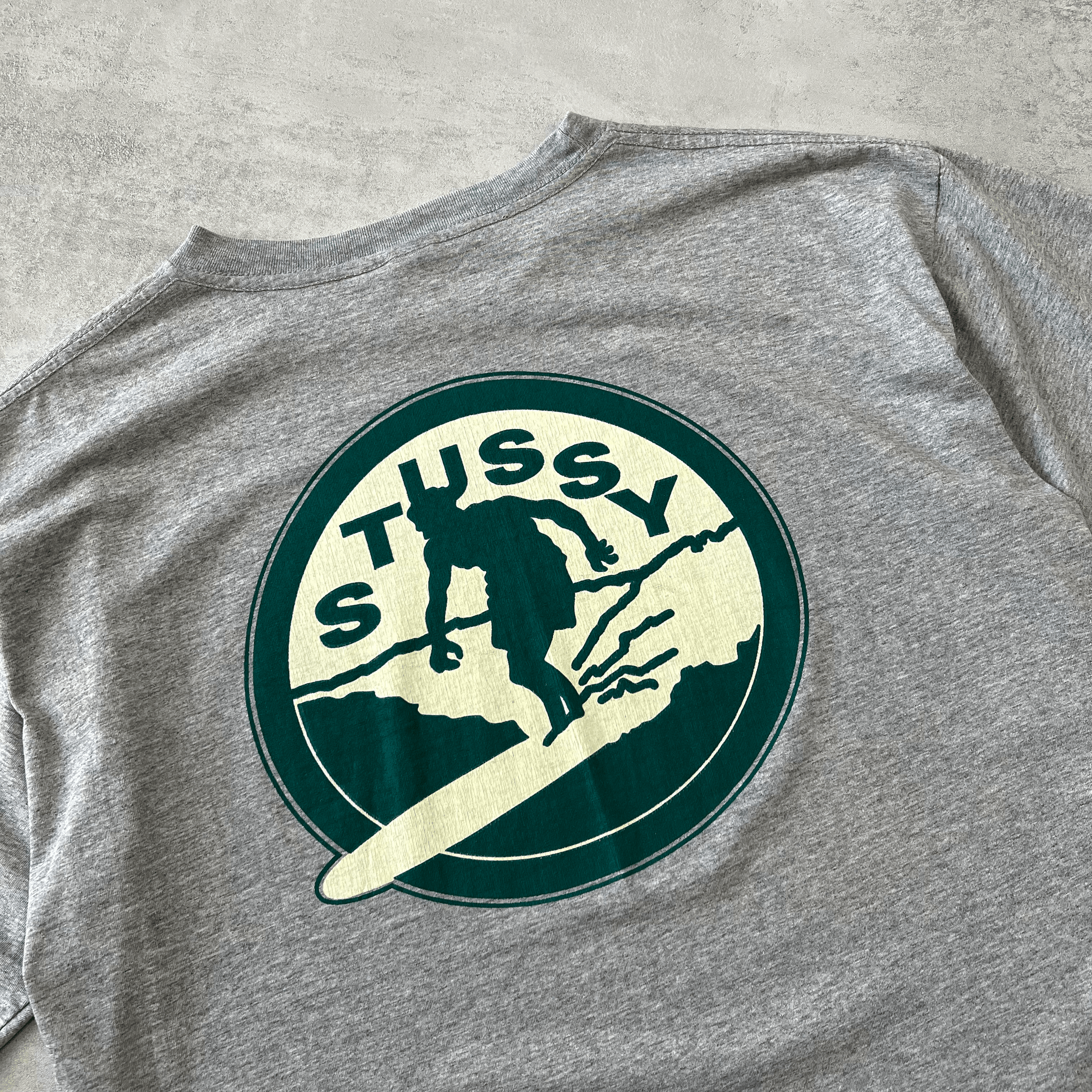 Stussy RARE 1990s heavyweight spellout t-shirt (S)