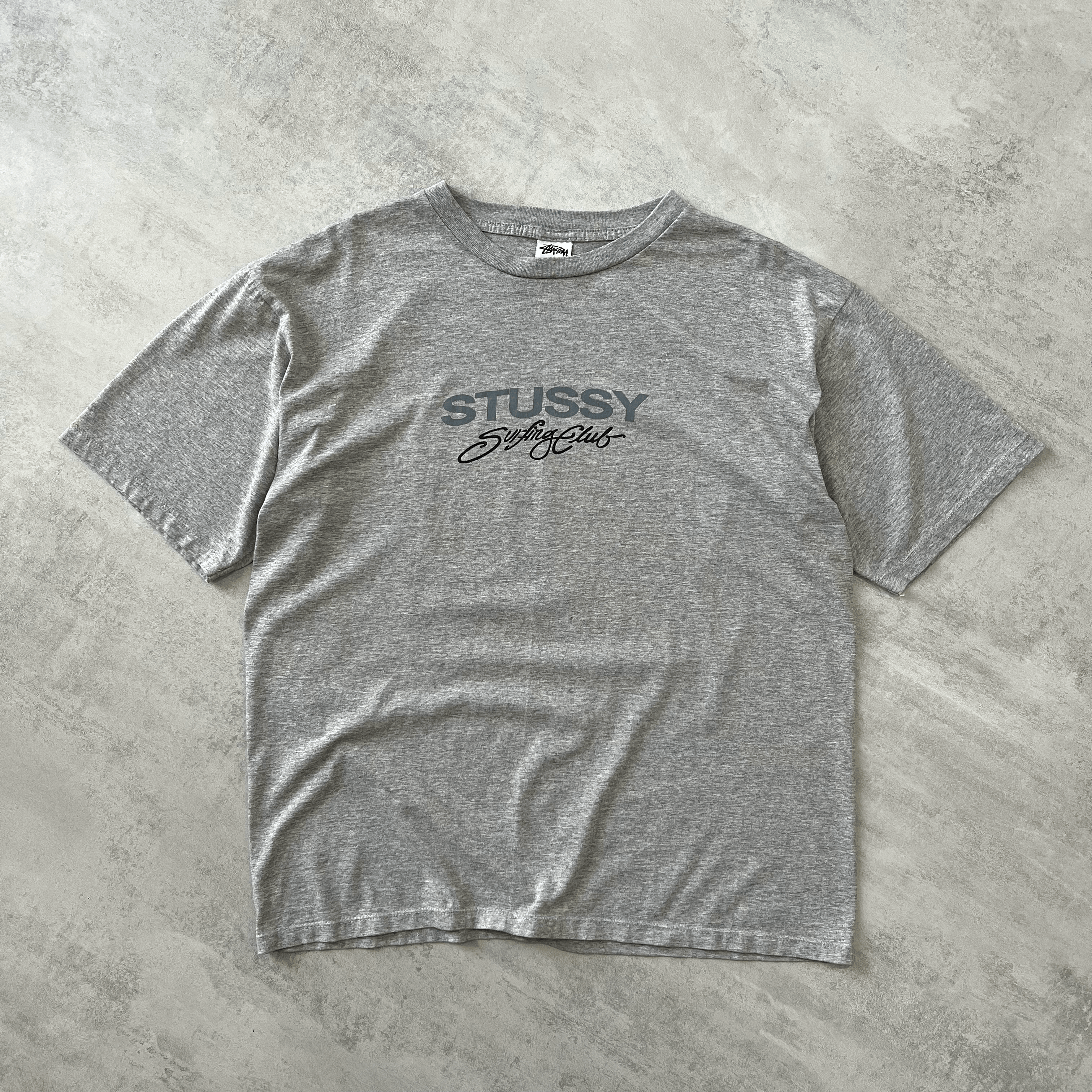 Stussy RARE 1990s heavyweight spellout t-shirt (S)