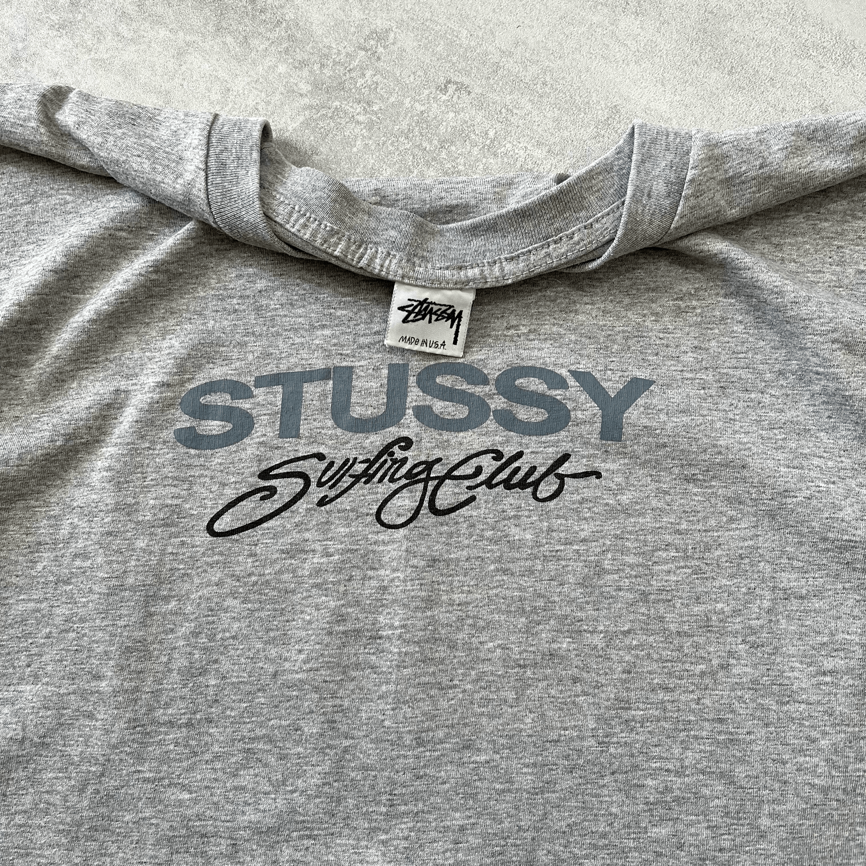 Stussy RARE 1990s heavyweight spellout t-shirt (S)