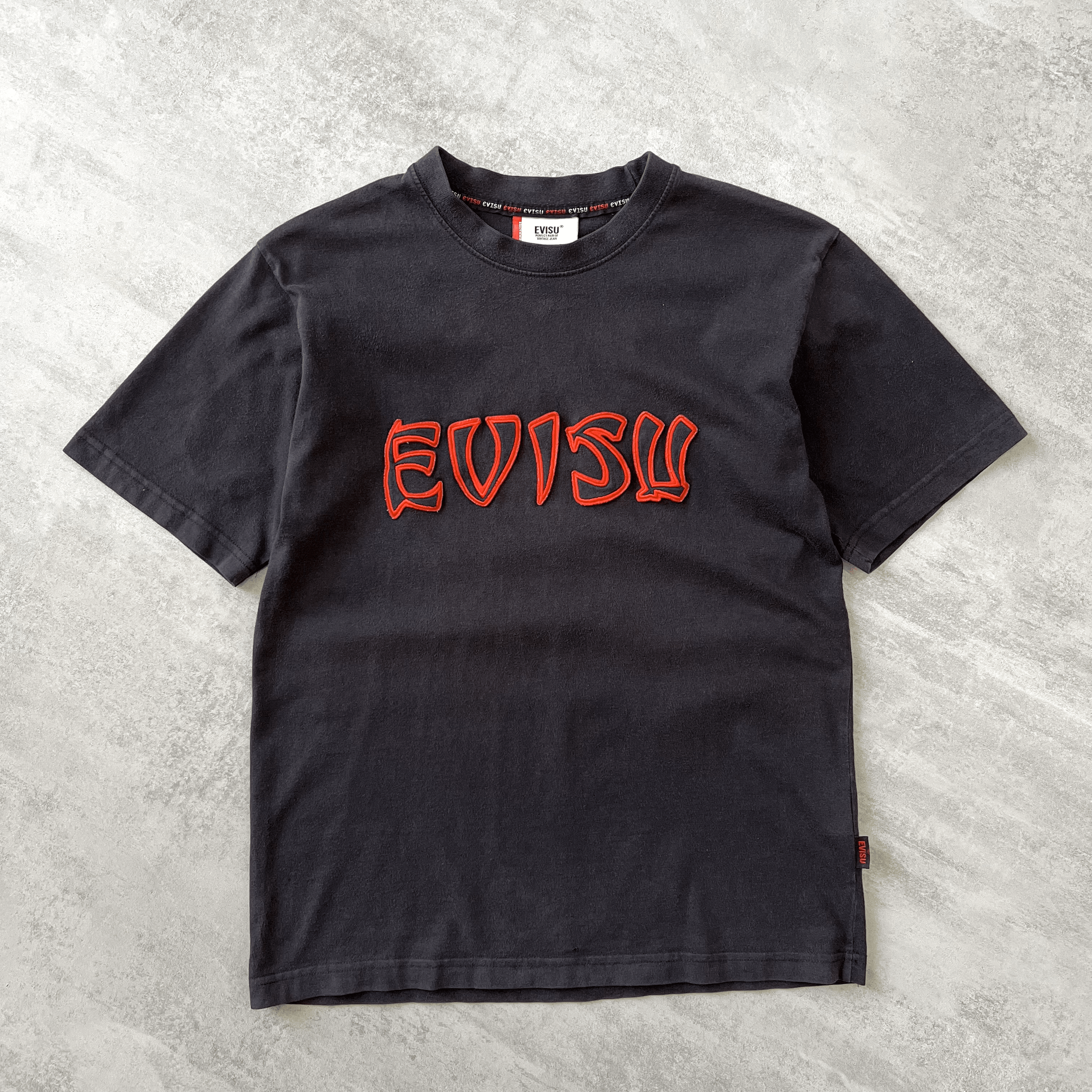 Evisu 1990s heavyweight spellout t-shirt (M)