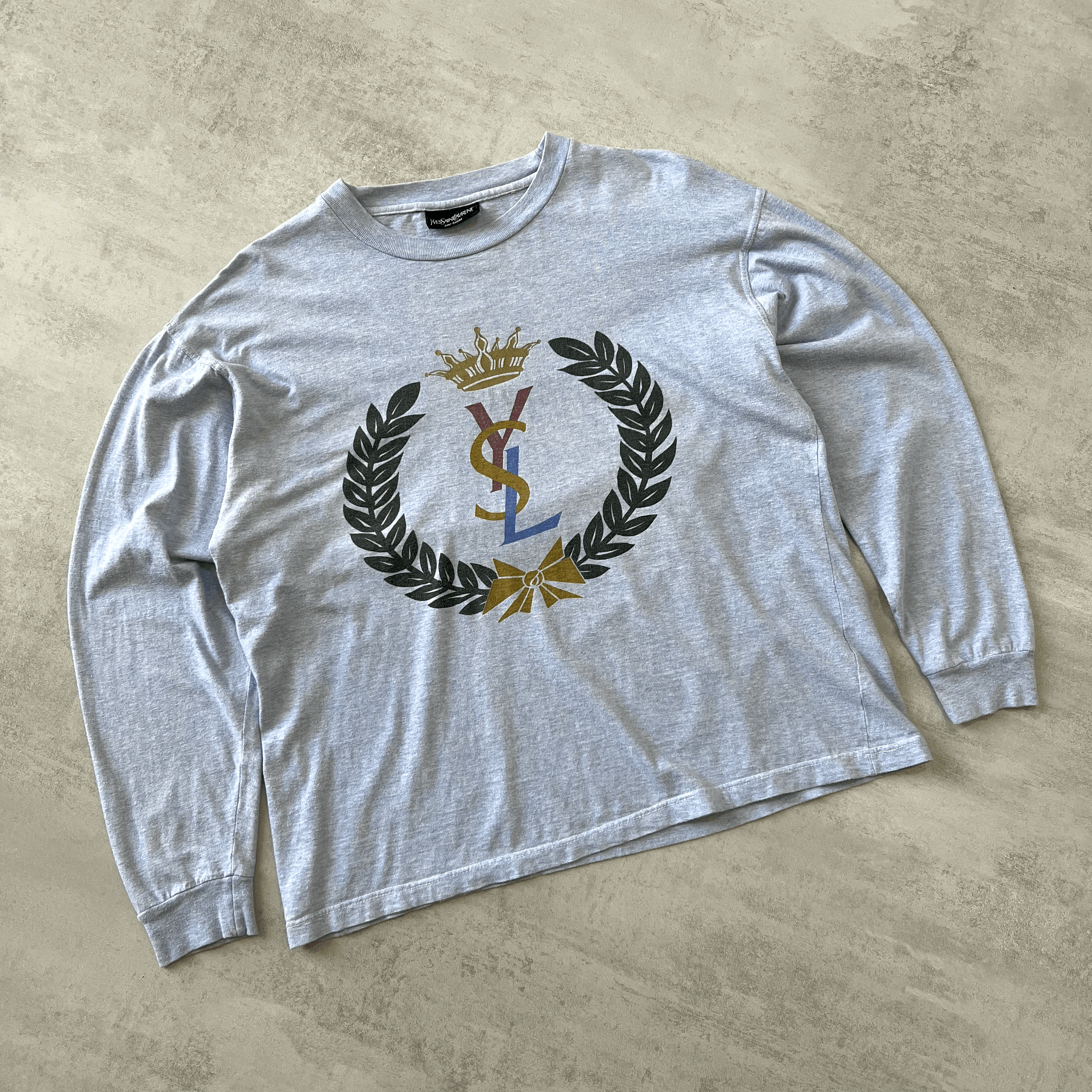 YSL RARE 1990s heavyweight long-sleeves t-shirt (M)