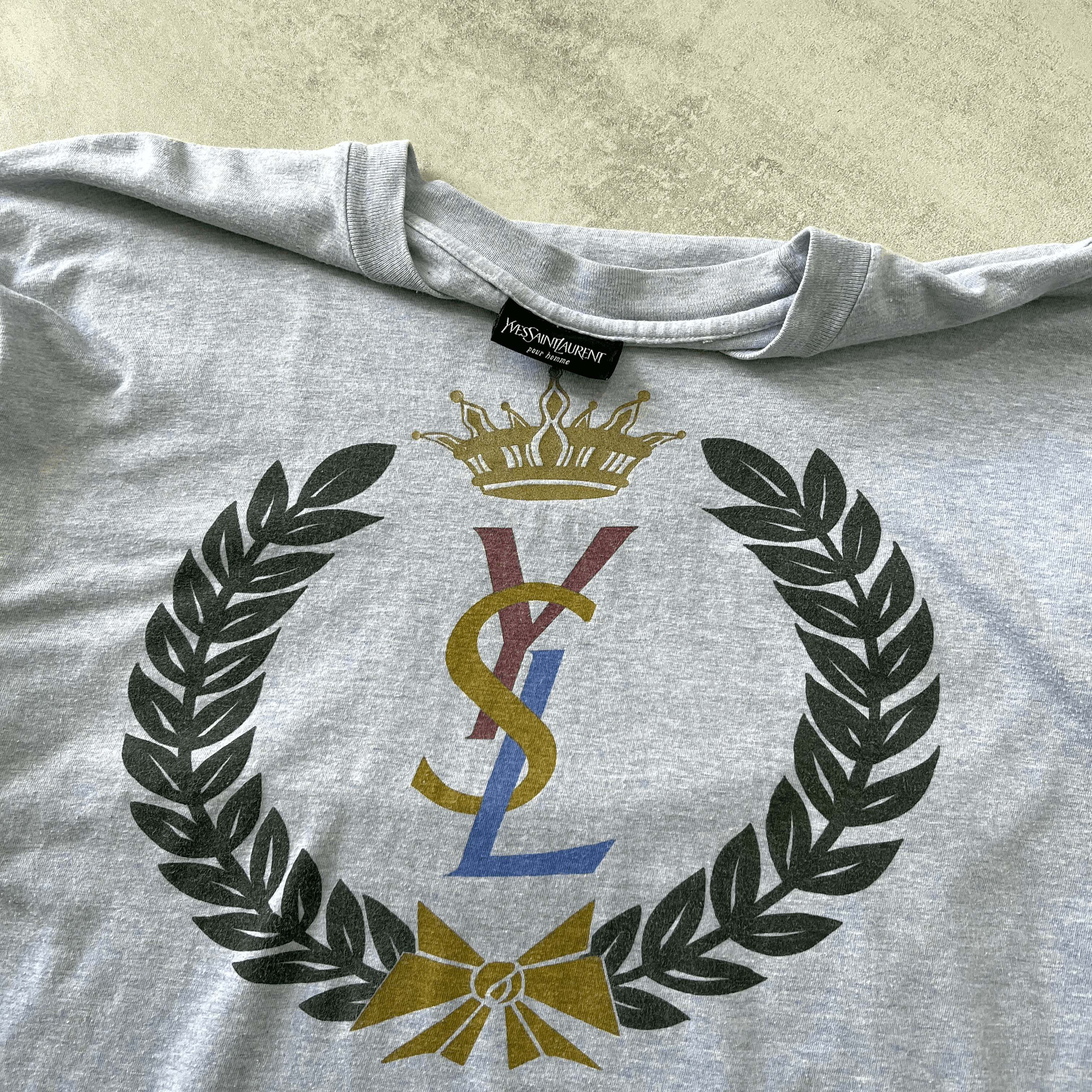 YSL RARE 1990s heavyweight long-sleeves t-shirt (M)