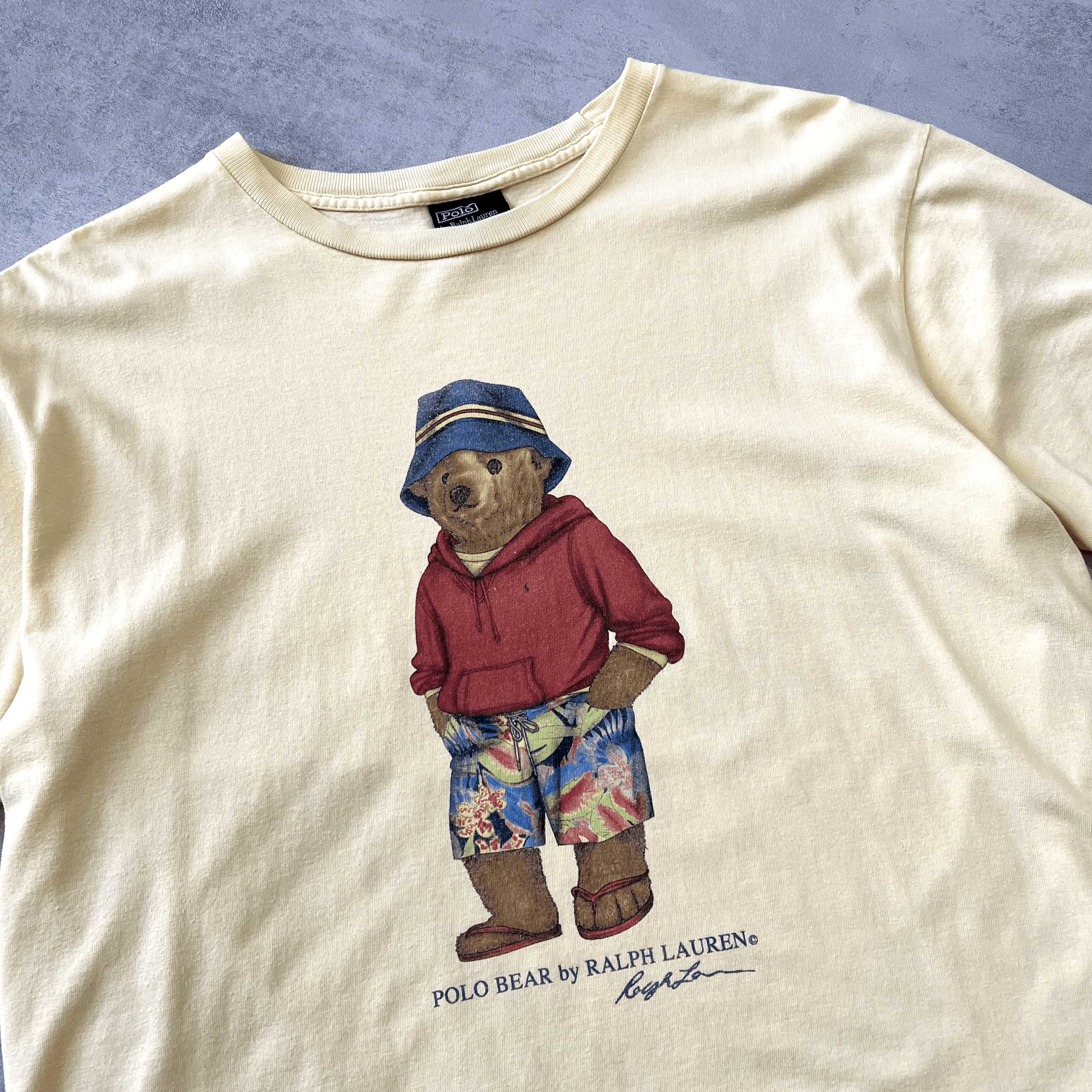 Polo Ralph Lauren 1990s heavyweight emboredired t-shirt (M)