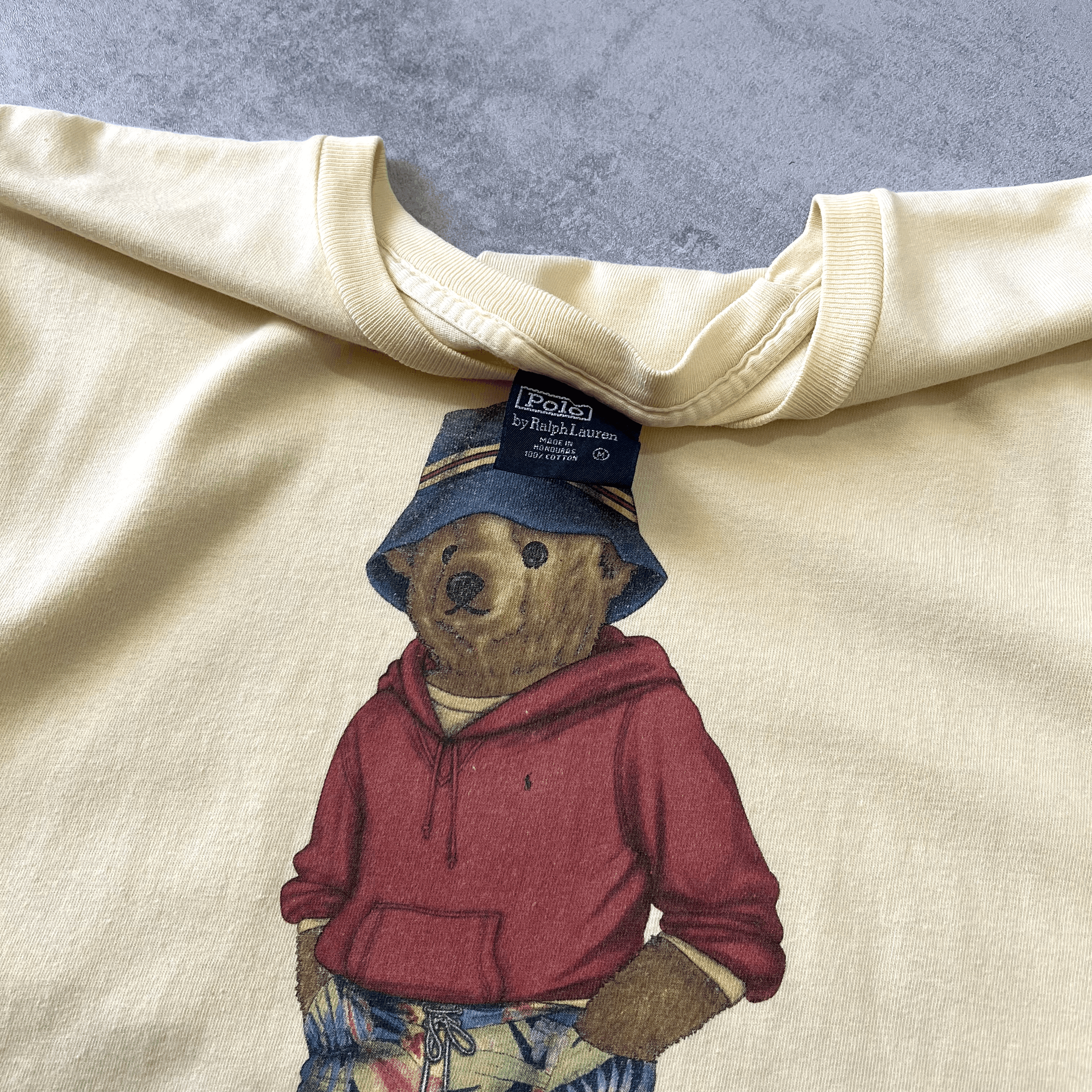 Polo Ralph Lauren 1990s heavyweight emboredired t-shirt (M)