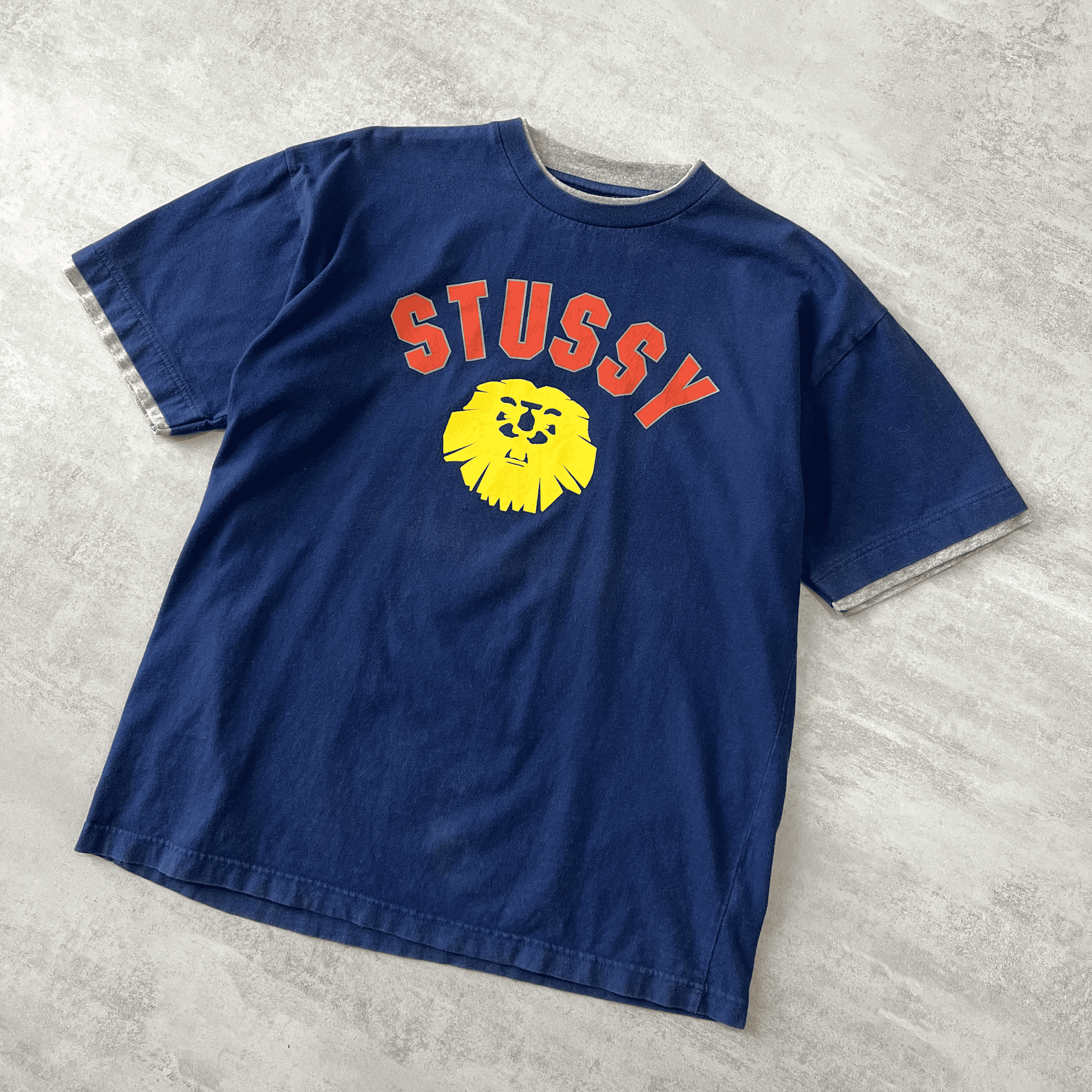 Stussy RARE 1990s heavyweight spellout t-shirt (M)