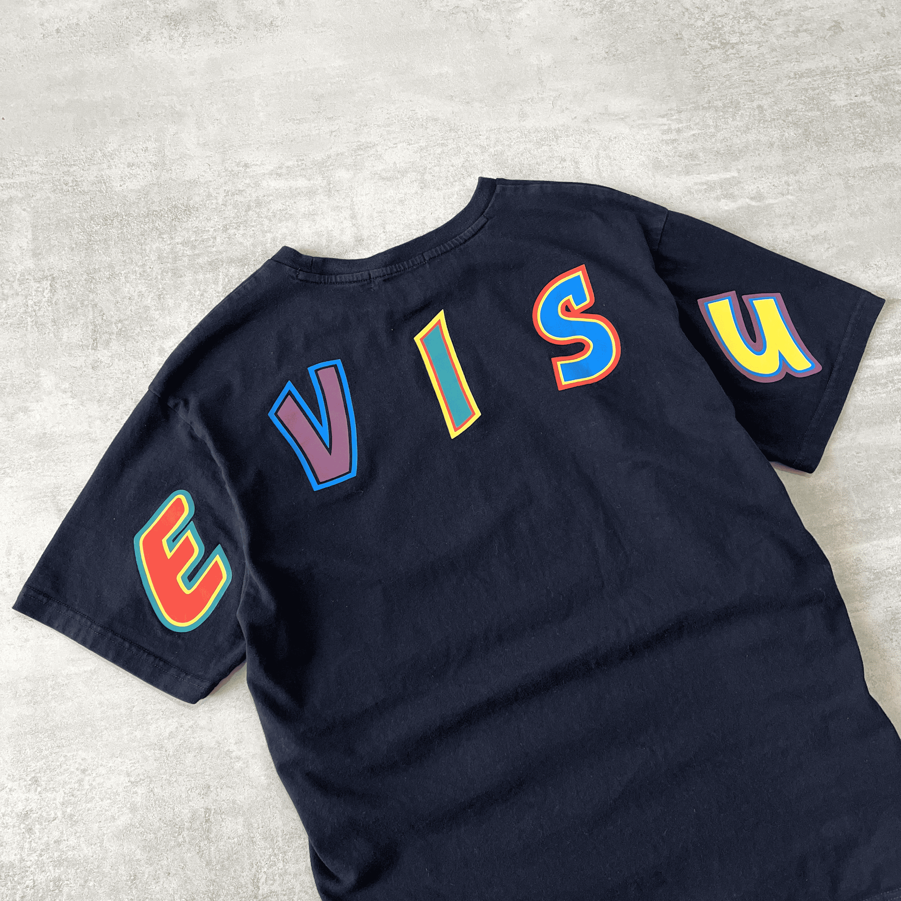 Evisu 1990s heavyweight spellout t-shirt (M)