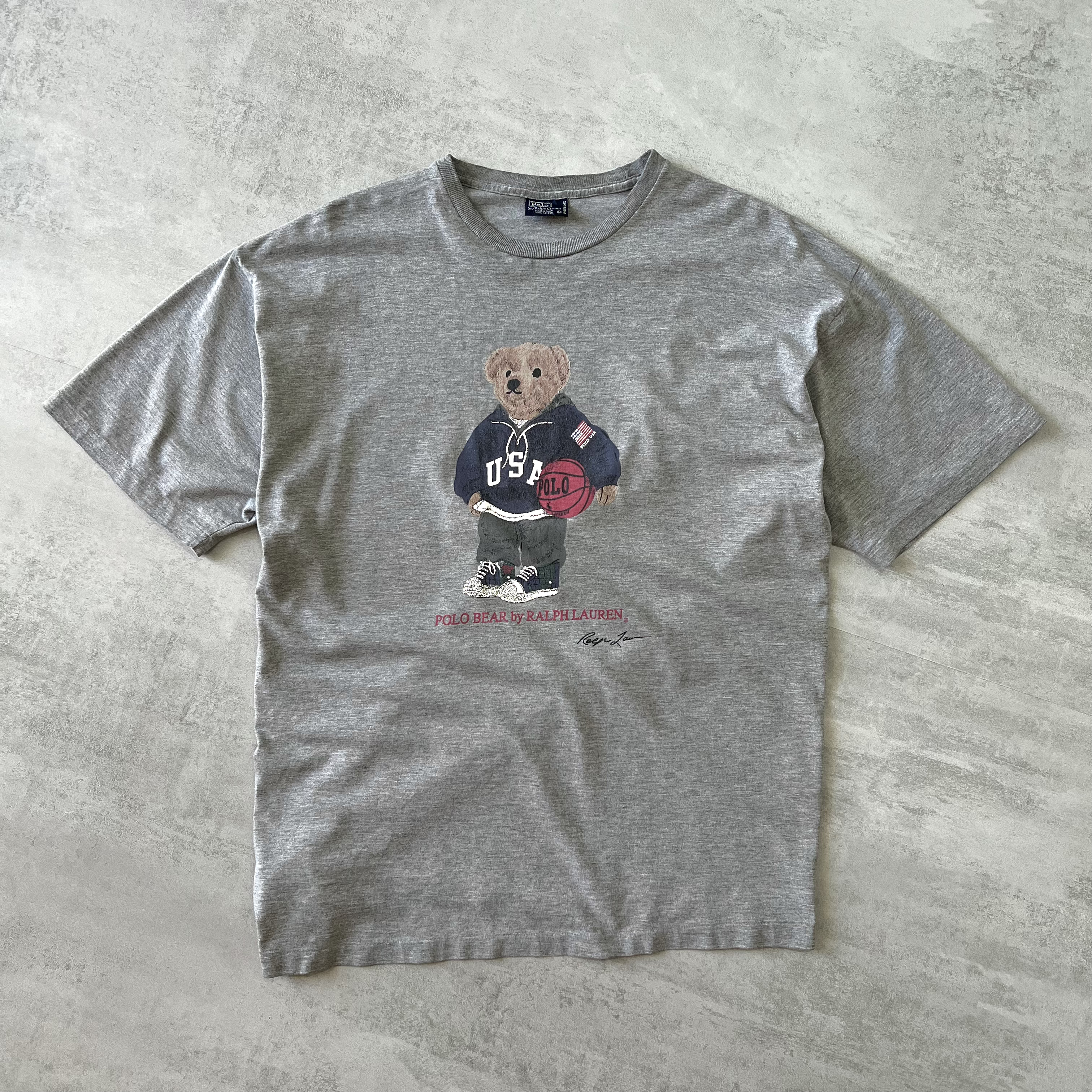 Polo Ralph Lauren 1990s heavyweight spellout t-shirt (L)