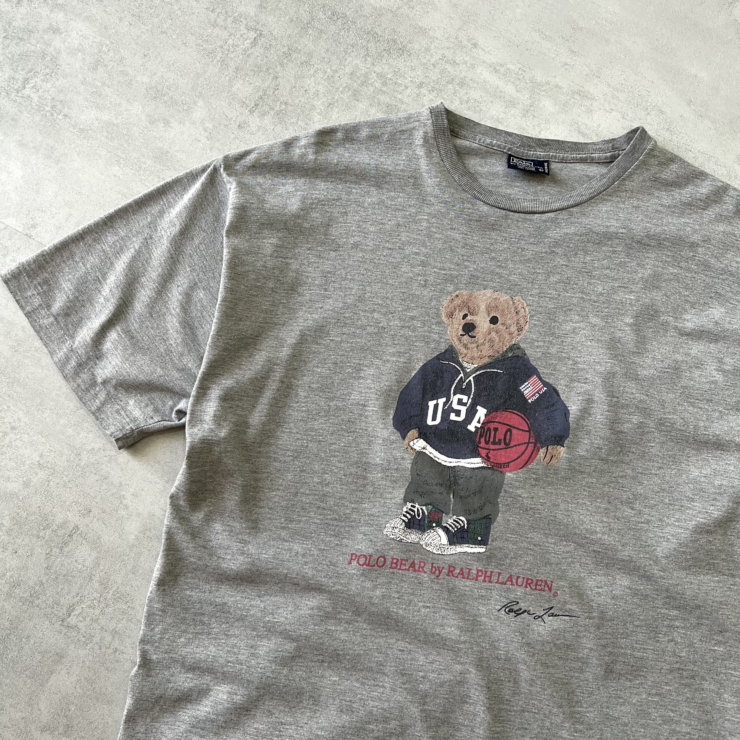 Polo Ralph Lauren 1990s heavyweight spellout t-shirt (L)