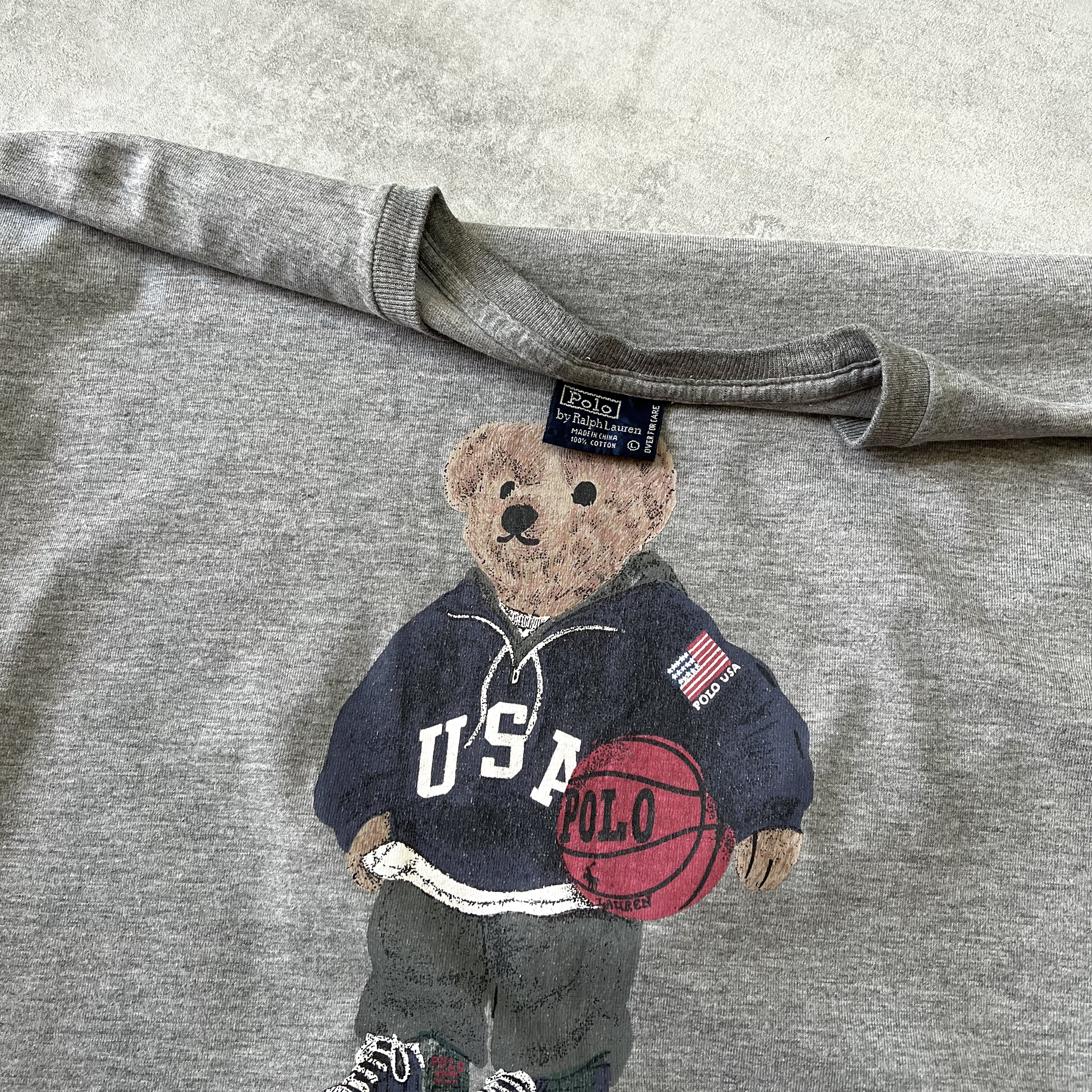 Polo Ralph Lauren 1990s heavyweight spellout t-shirt (L)