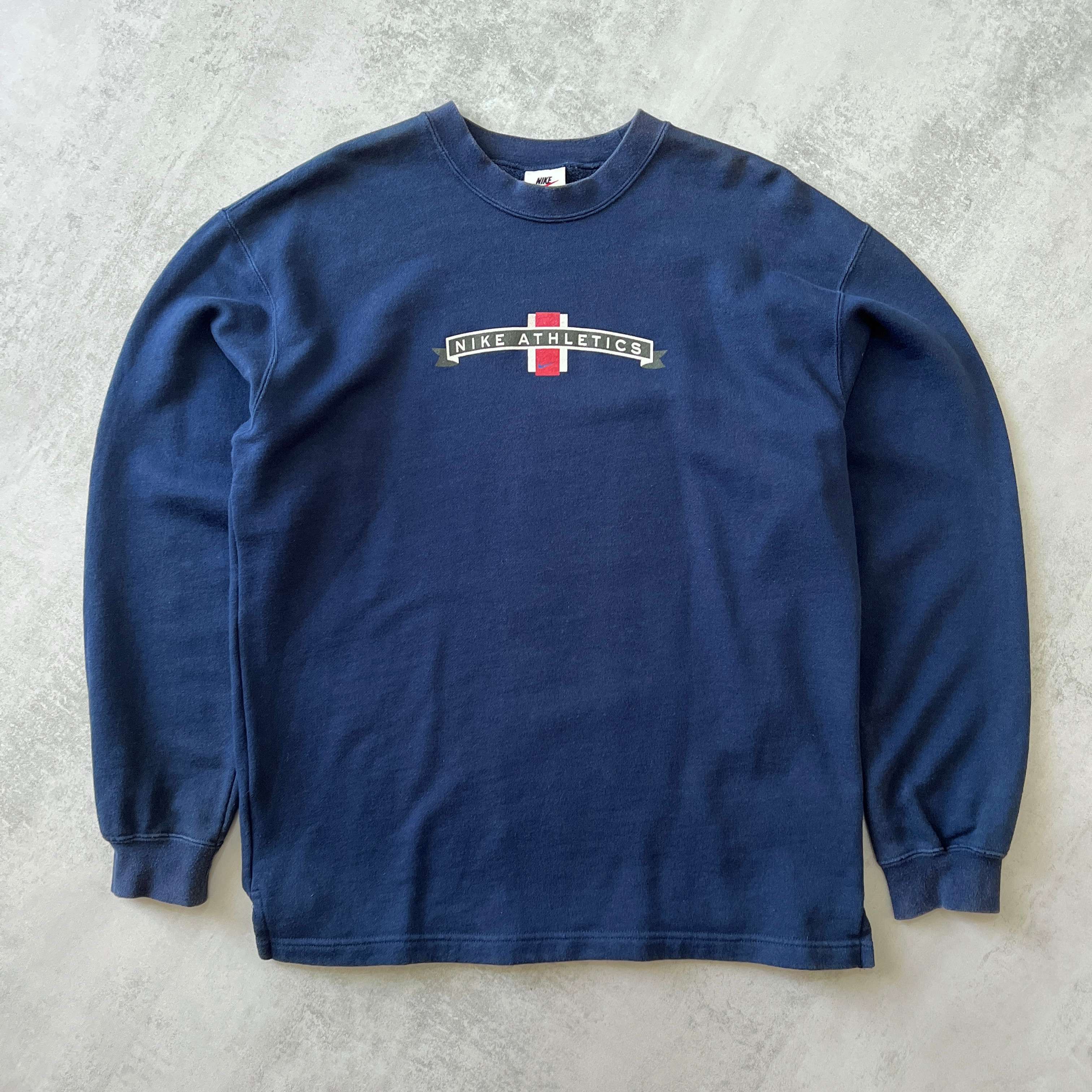 Nike 1990s Athletics heavyweight spellout sweatshirt (L)