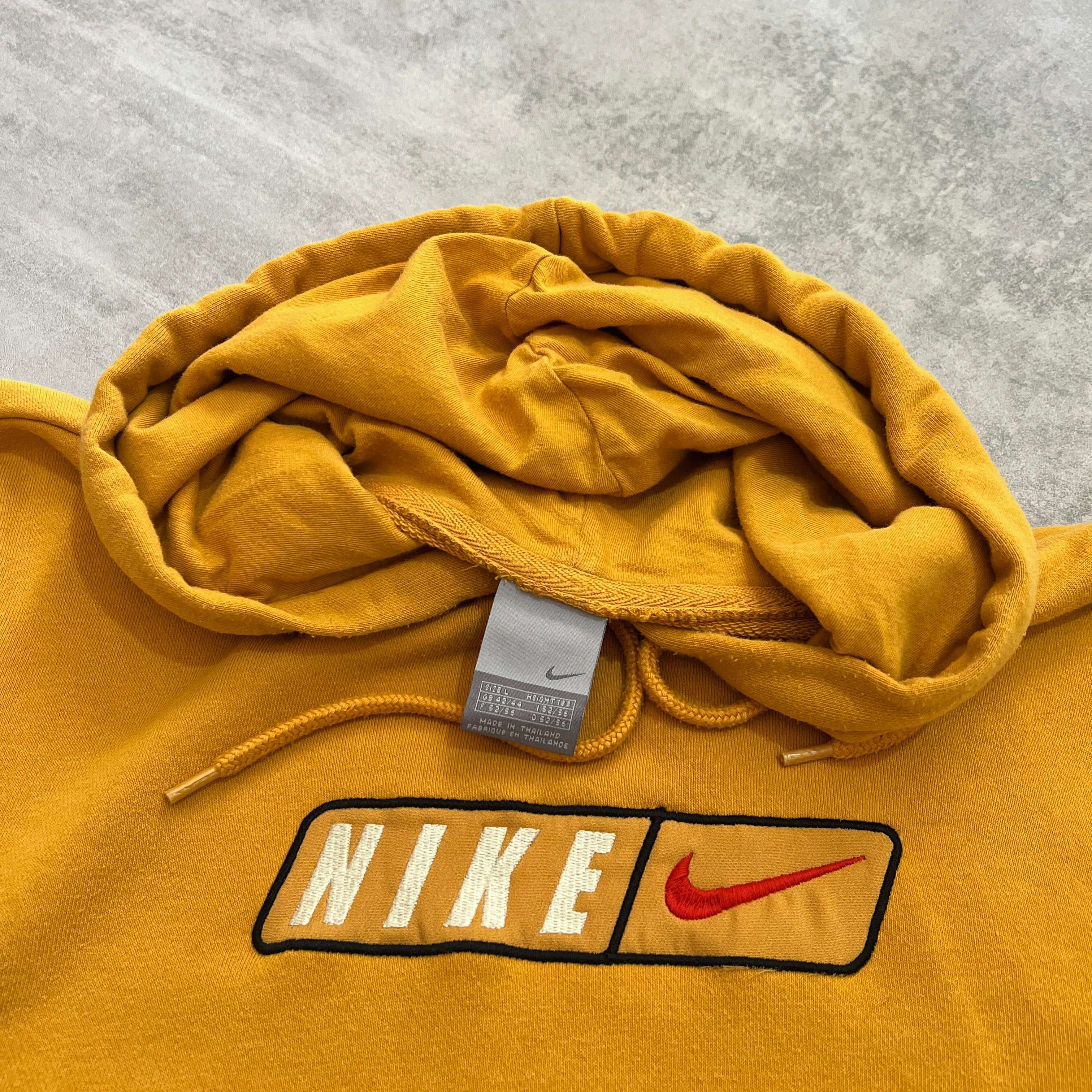Nike 1990s heavyweight embroidered hoodie (M)