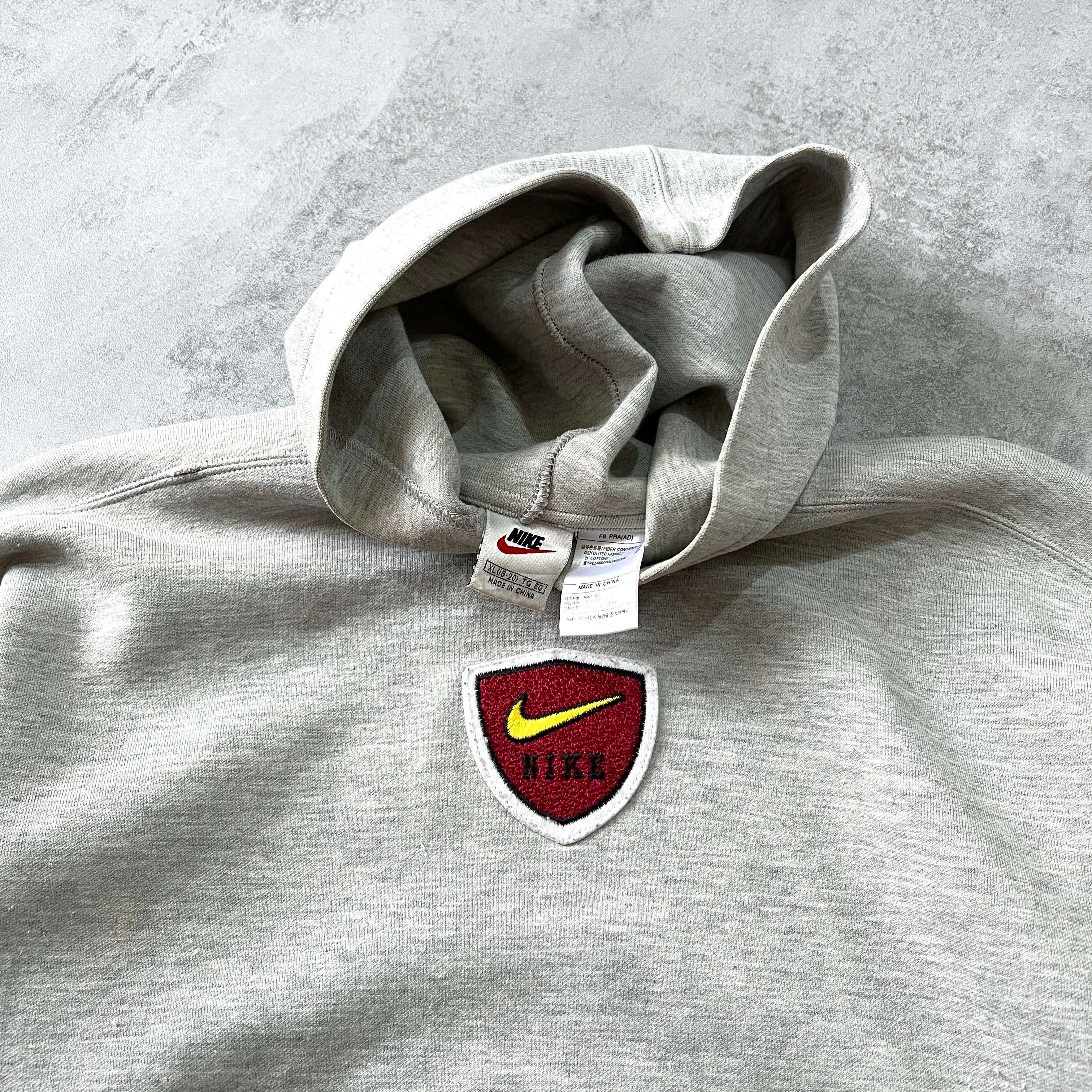 Nike 1990s heavyweight embroidered hoodie (XL)