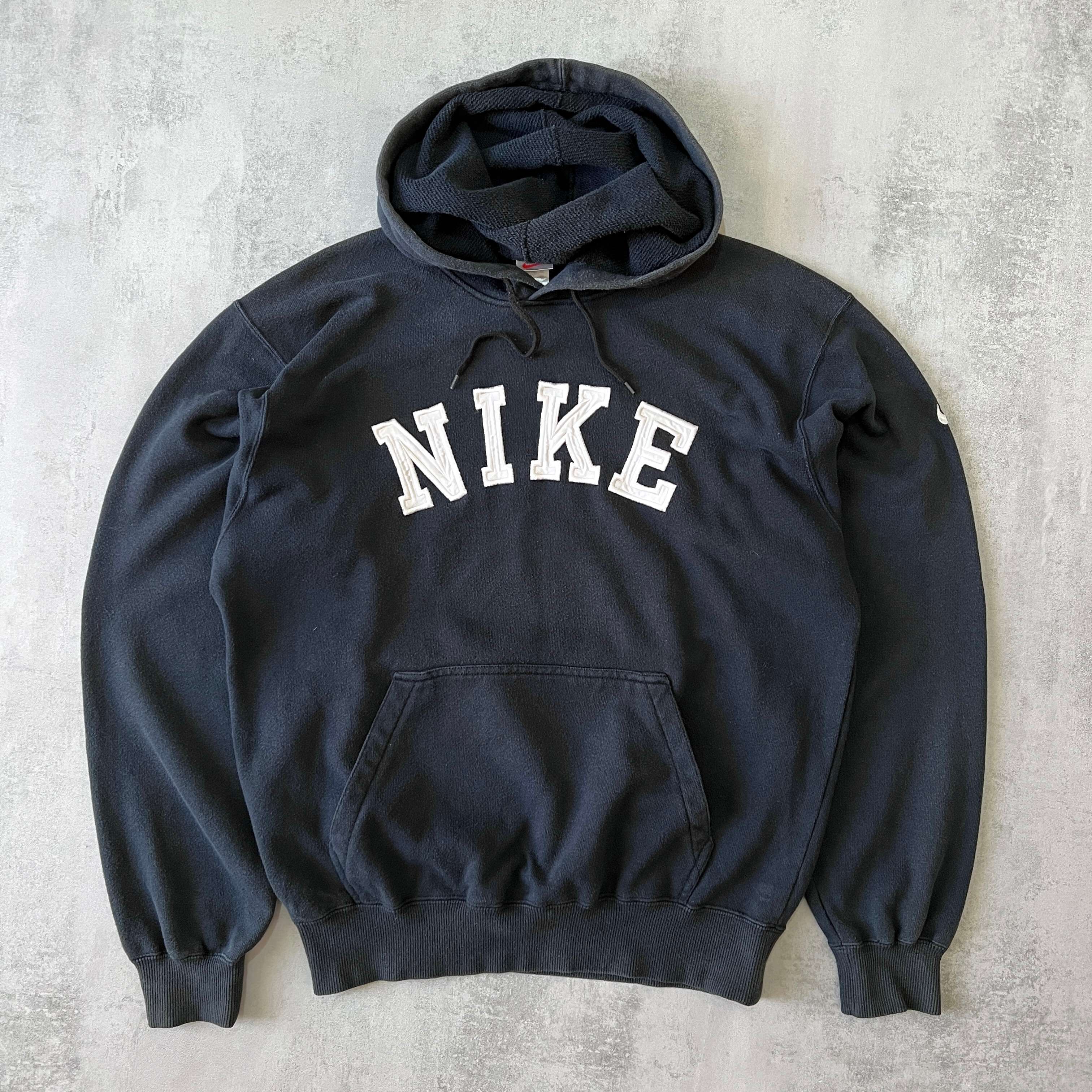 Nike 1990s heavyweight embroidered hoodie (XL)