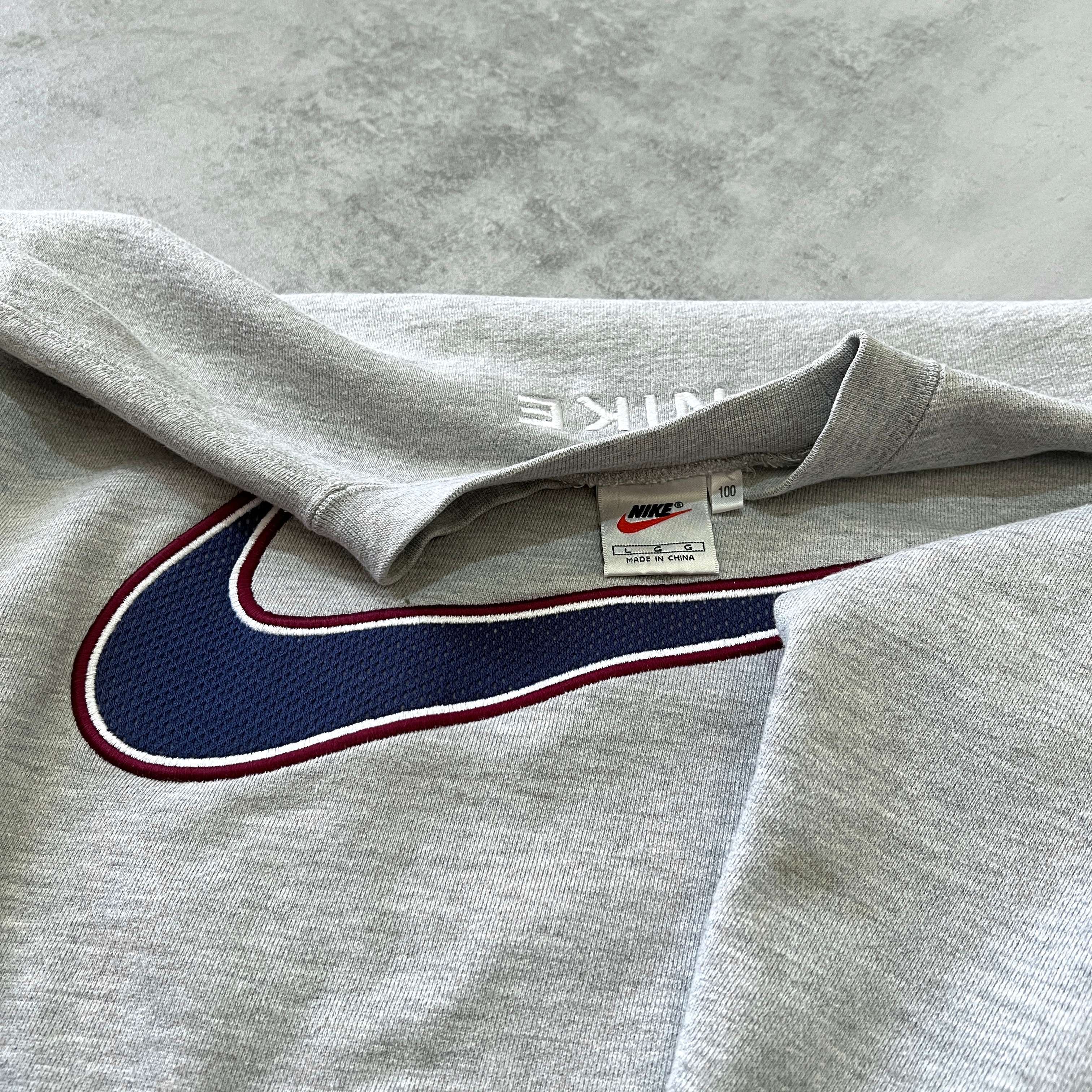 Nike 1990s heavyweight embroidered sweatshirt (L)