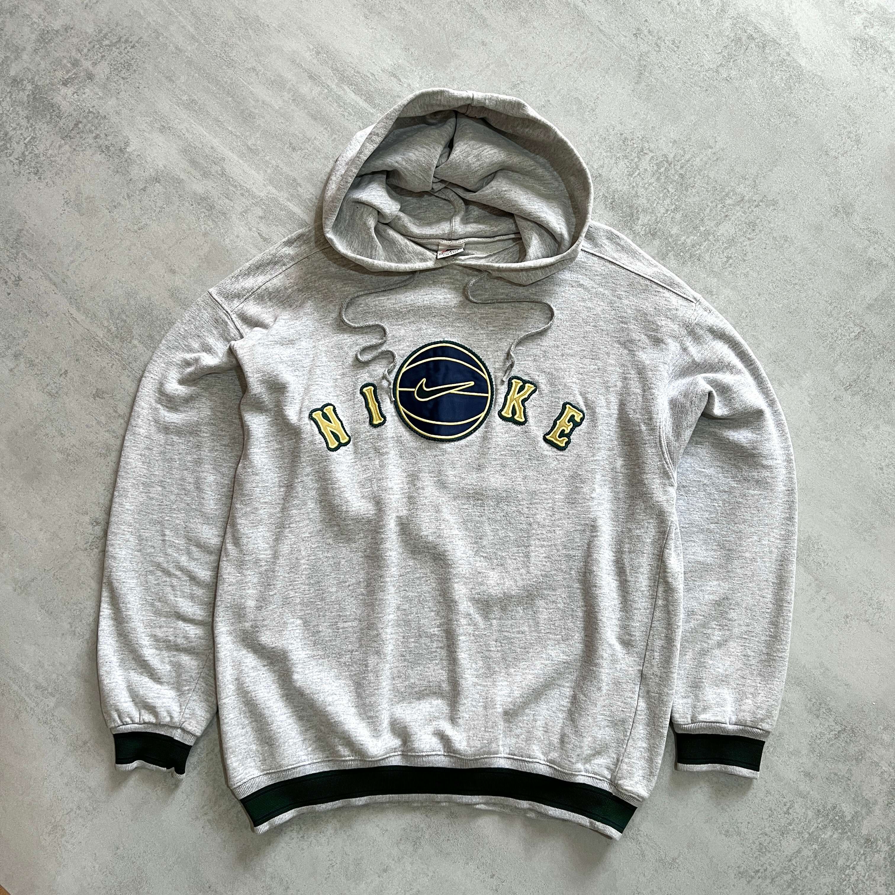 Nike RARE 1990s heavyweight embroidered hoodie (L)