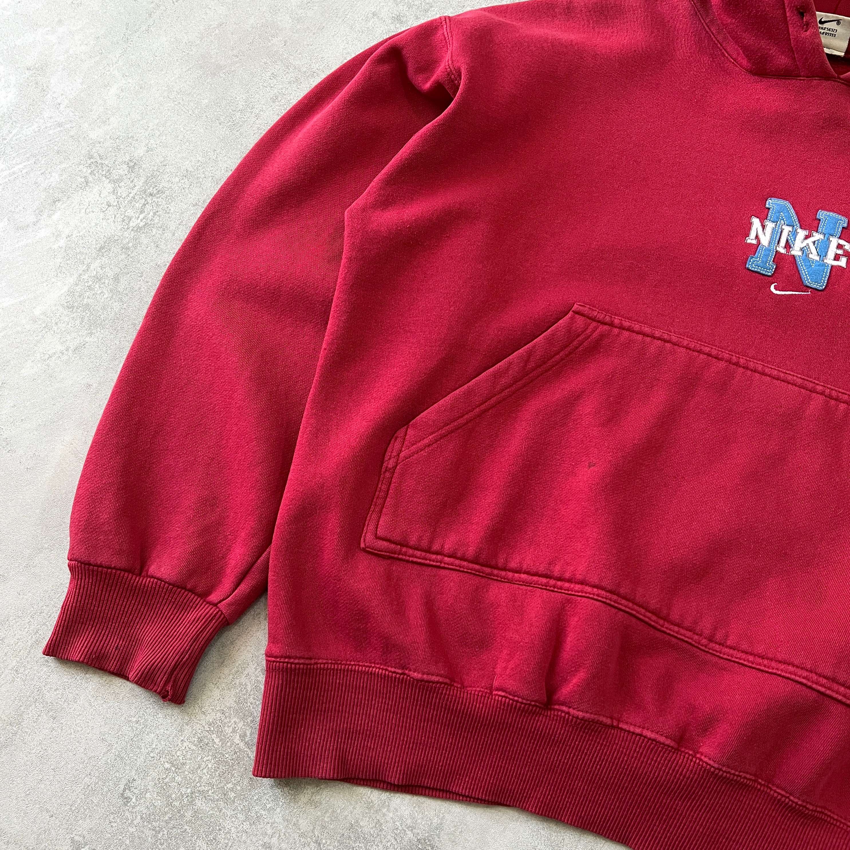 Nike RARE 1990s heavyweight embroidered hoodie (S)