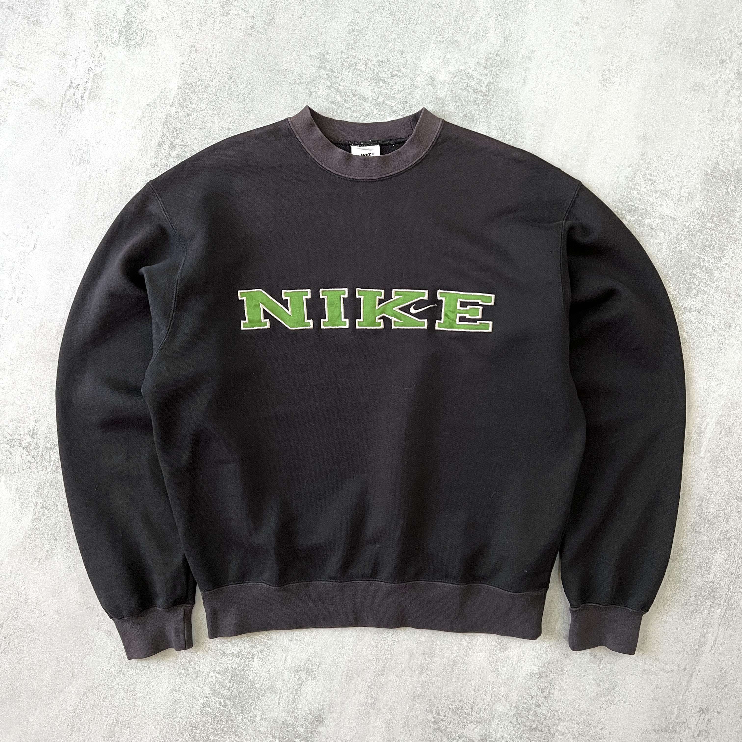 Nike RARE 1990s heavyweight embroidered sweatshirt (L)
