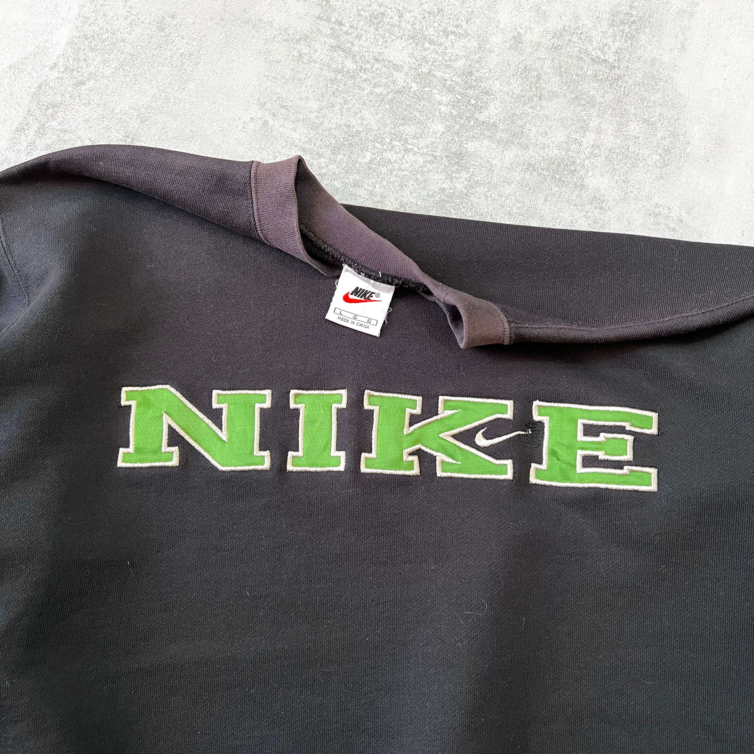 Nike RARE 1990s heavyweight embroidered sweatshirt (L)