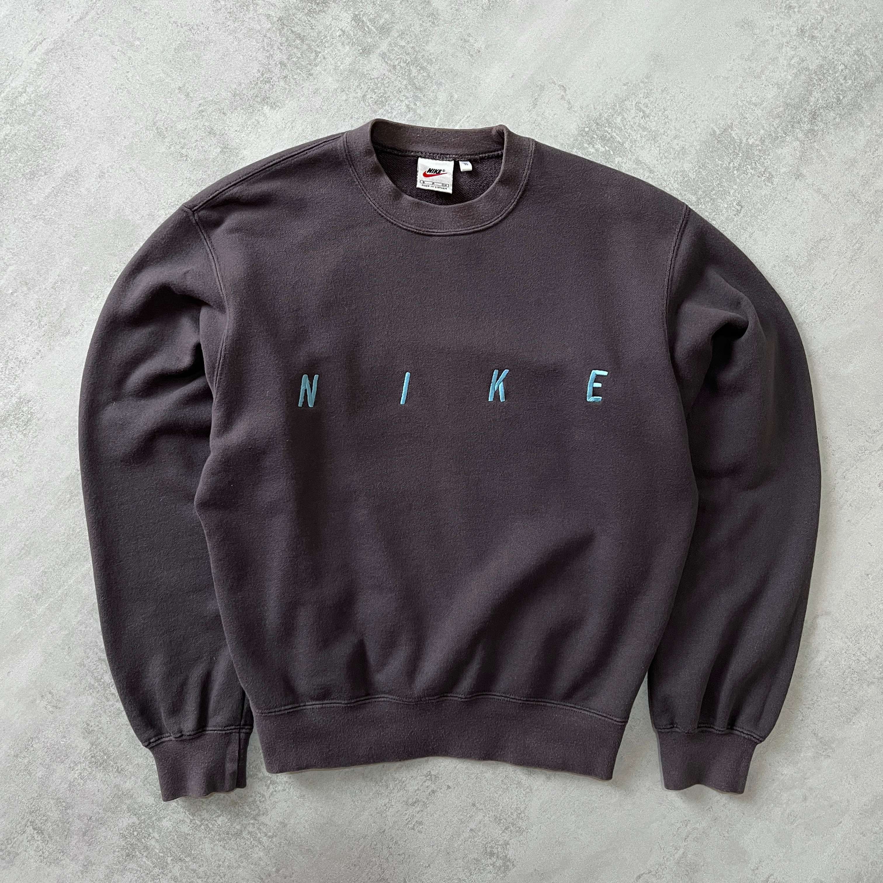 Nike RARE 1990s heavyweight embroidered sweatshirt (S)