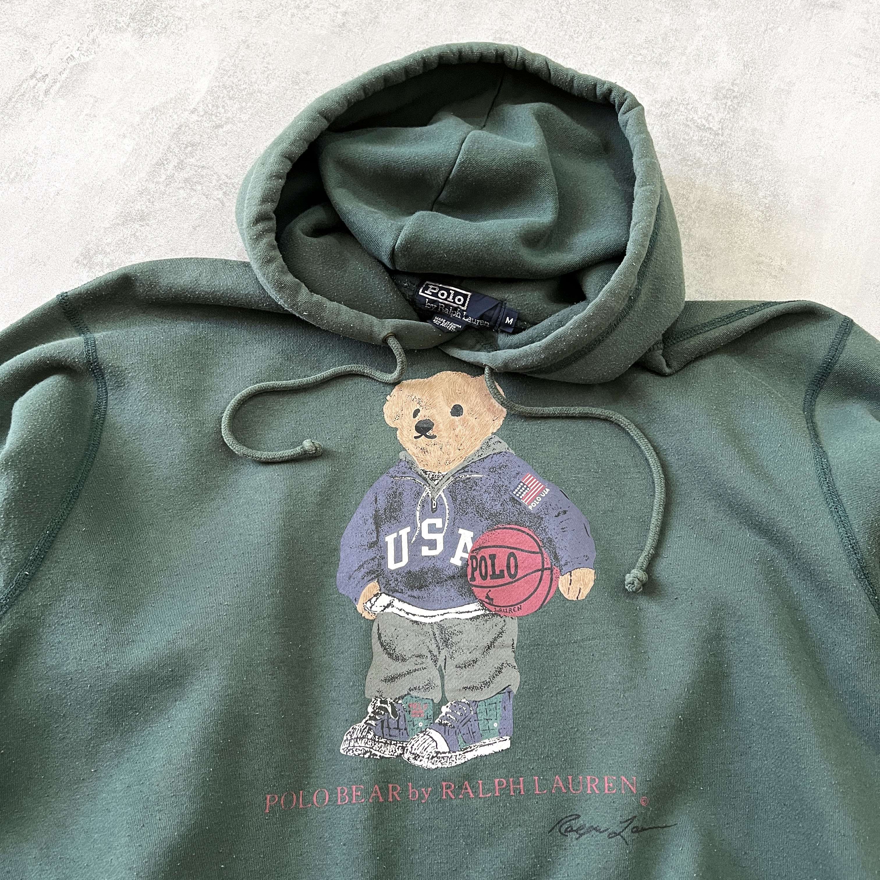 Polo Ralph Lauren 1990s heavyweight spellout hoodie (M)