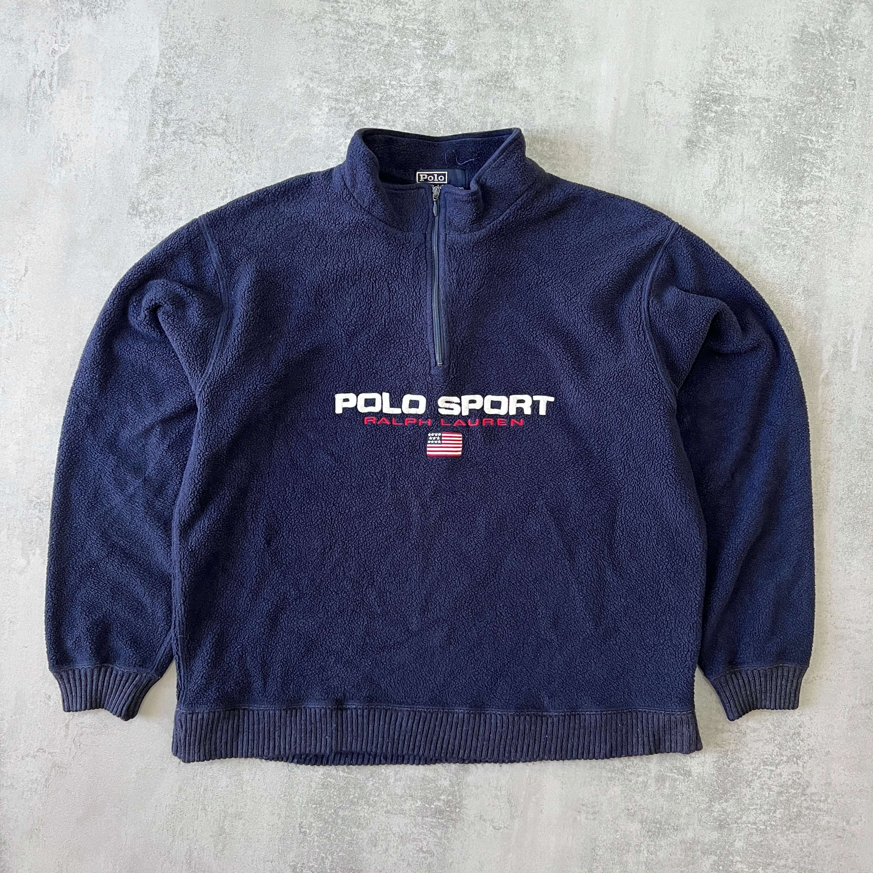 Polo Sport Ralph Lauren 1990s 1/4 embroidered fleece (S)