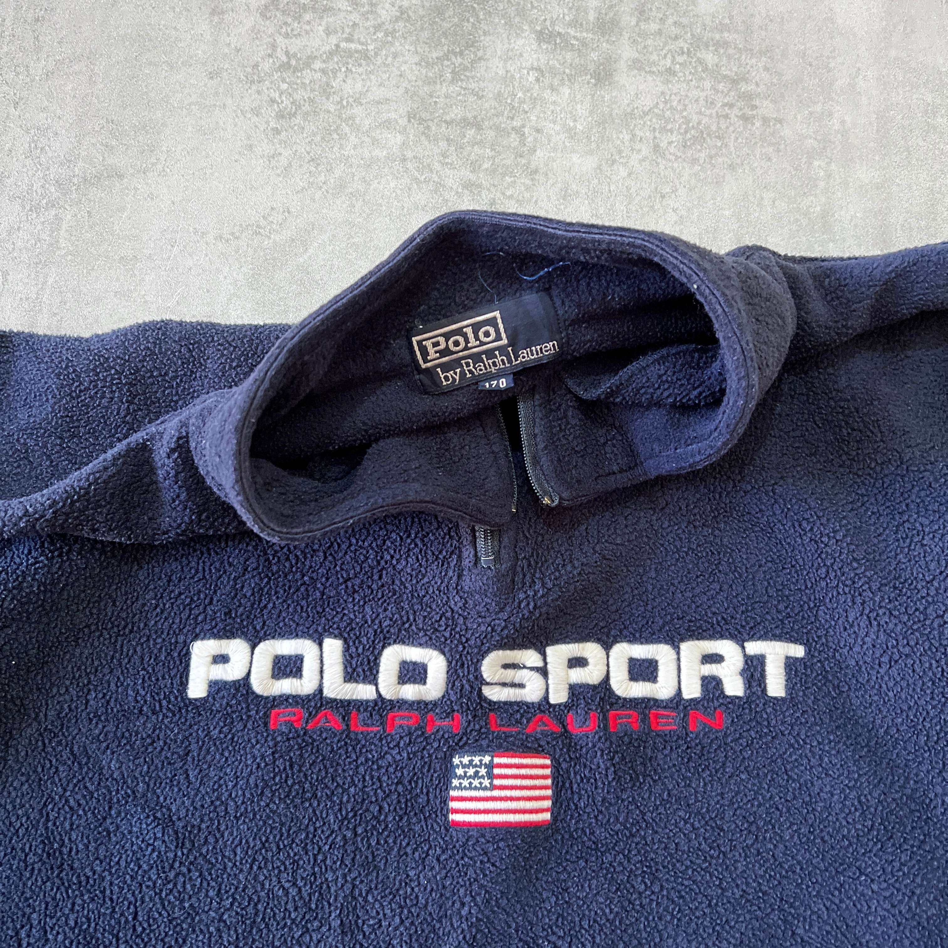 Polo Sport Ralph Lauren 1990s 1/4 embroidered fleece (S)