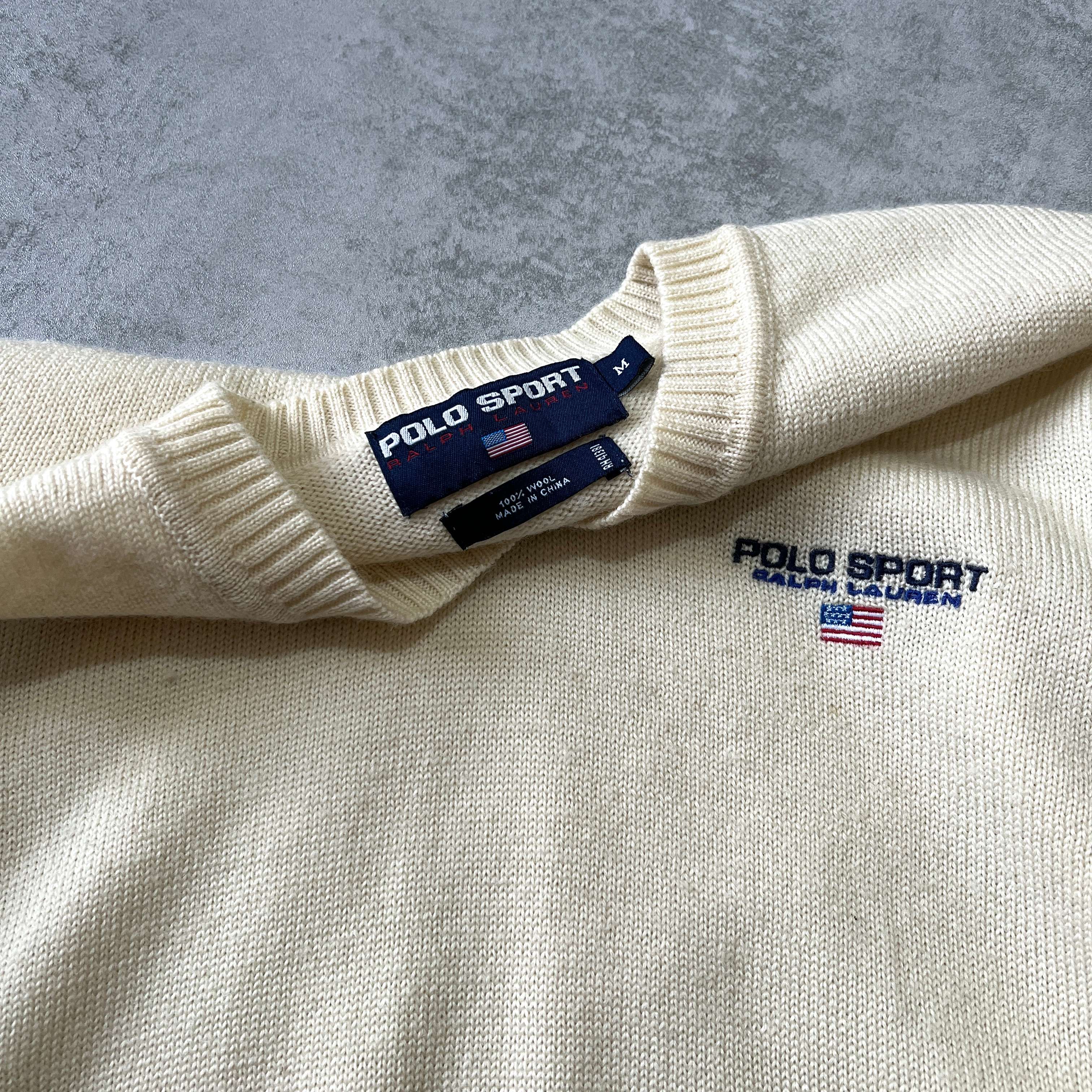 Polo Sport Ralph Lauren 1990s heavyweight spellout sweater (M)