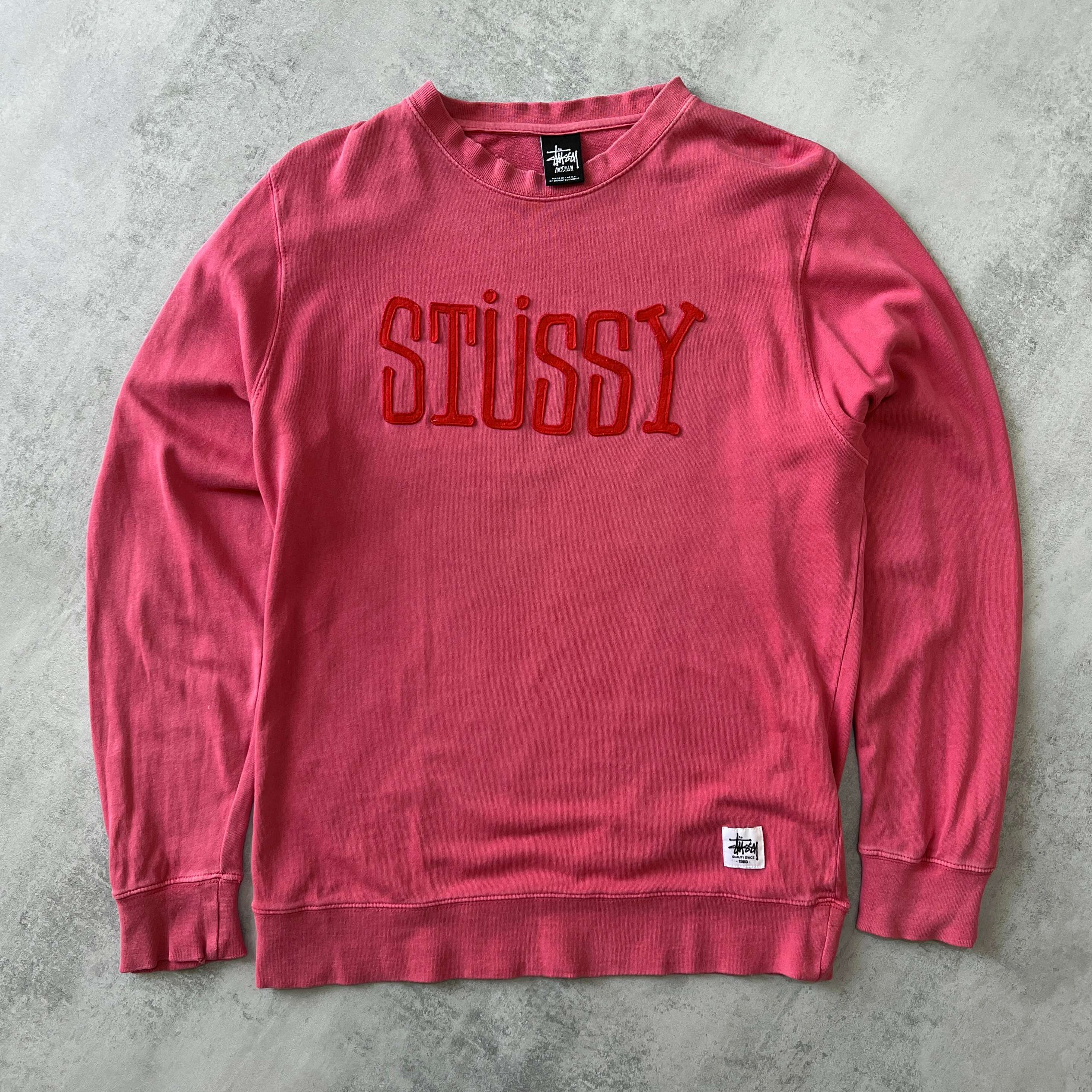 Stussy 2000s heavyweight longsleeve graphic t-shirt (M)