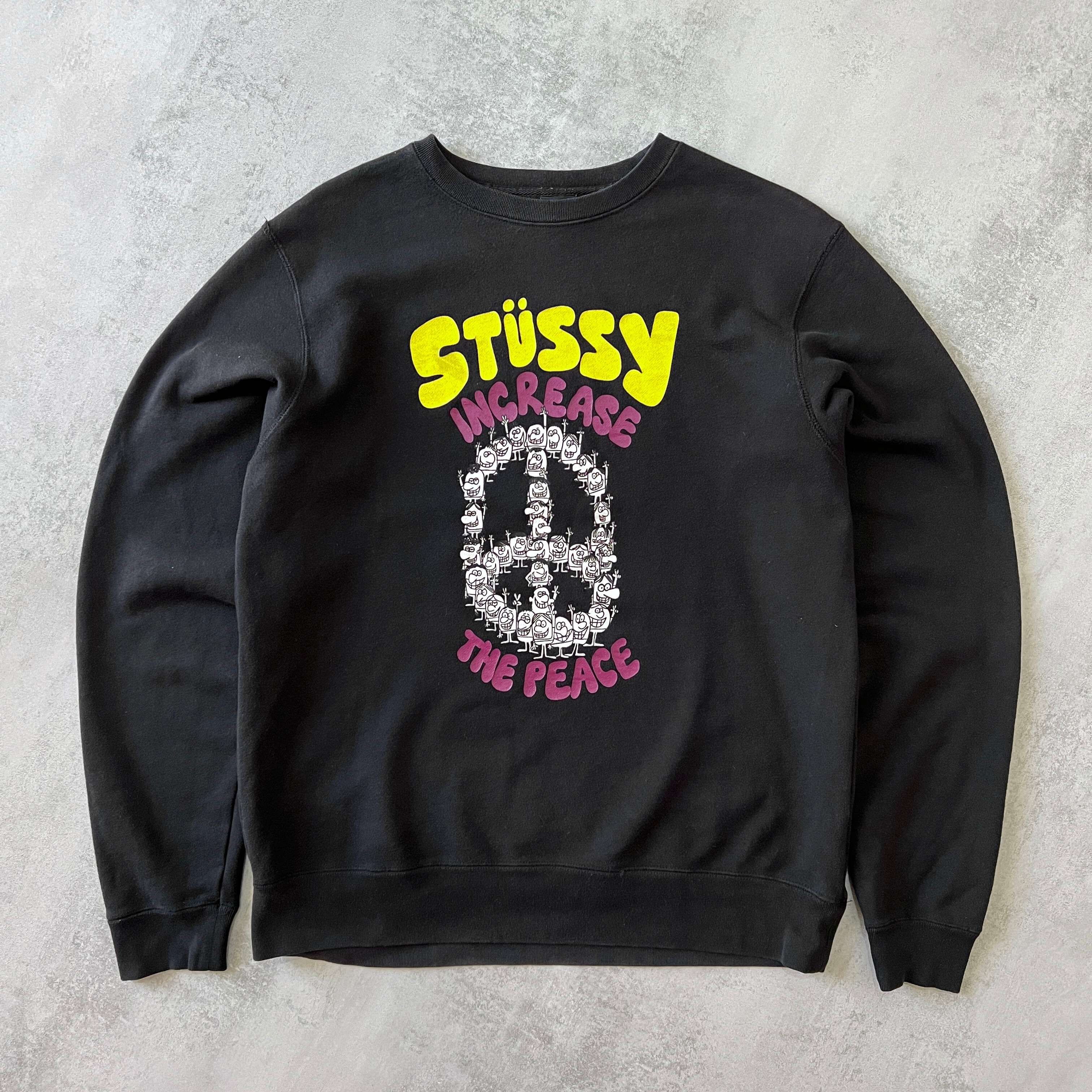 Stussy RARE 1990s embroidered sweatshirt (M)