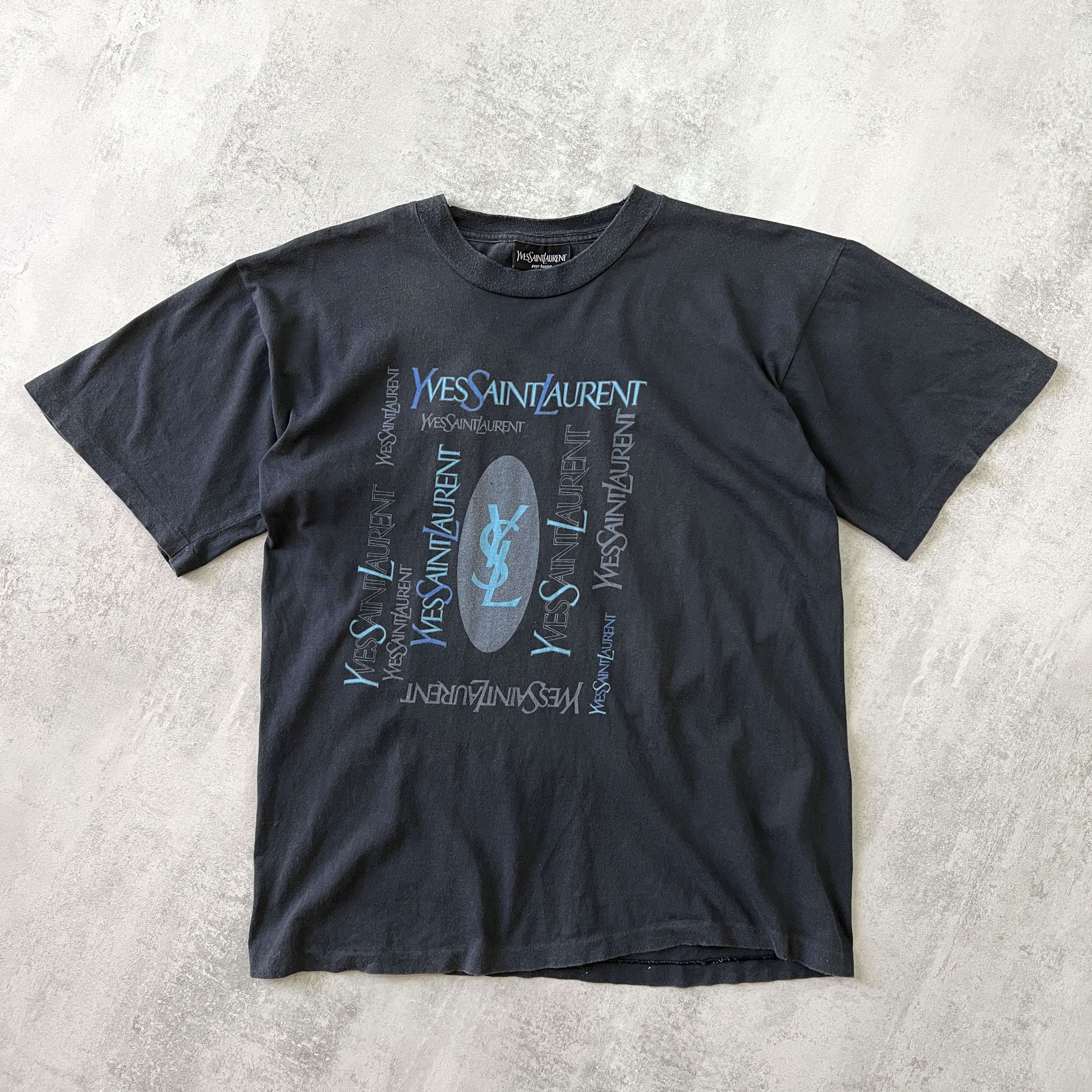 YSL RARE 1990s heavyweight spellout t-shirt (L)