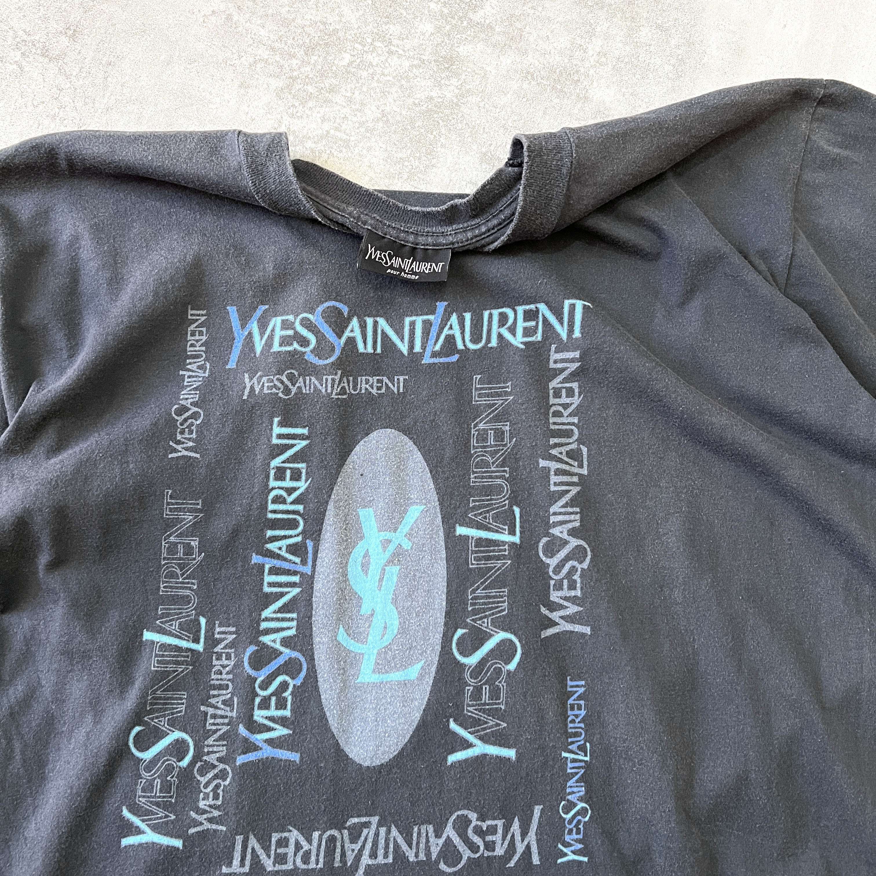 YSL RARE 1990s heavyweight spellout t-shirt (L)