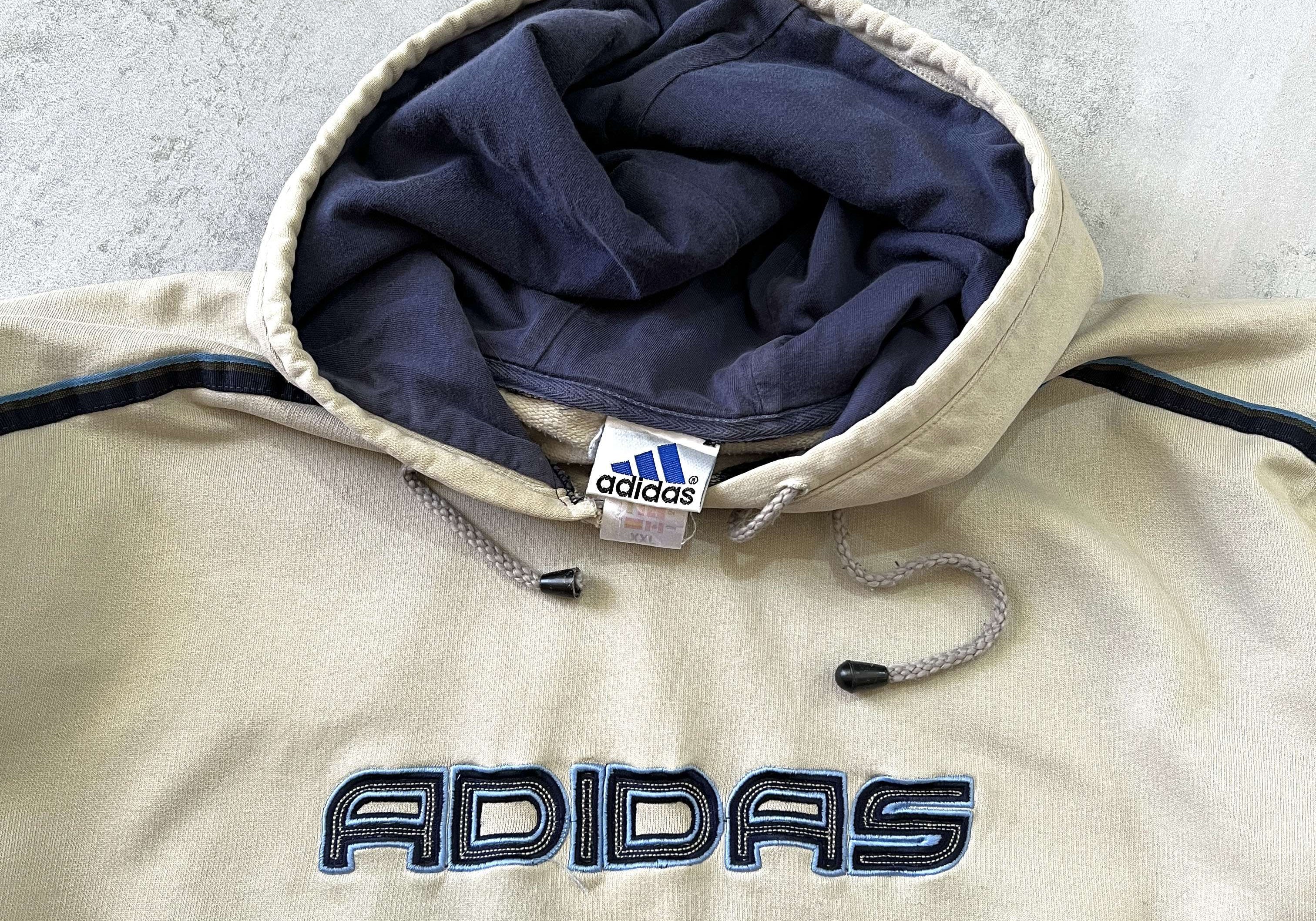 Adidas 1990s embroidered hoodie (XXL)