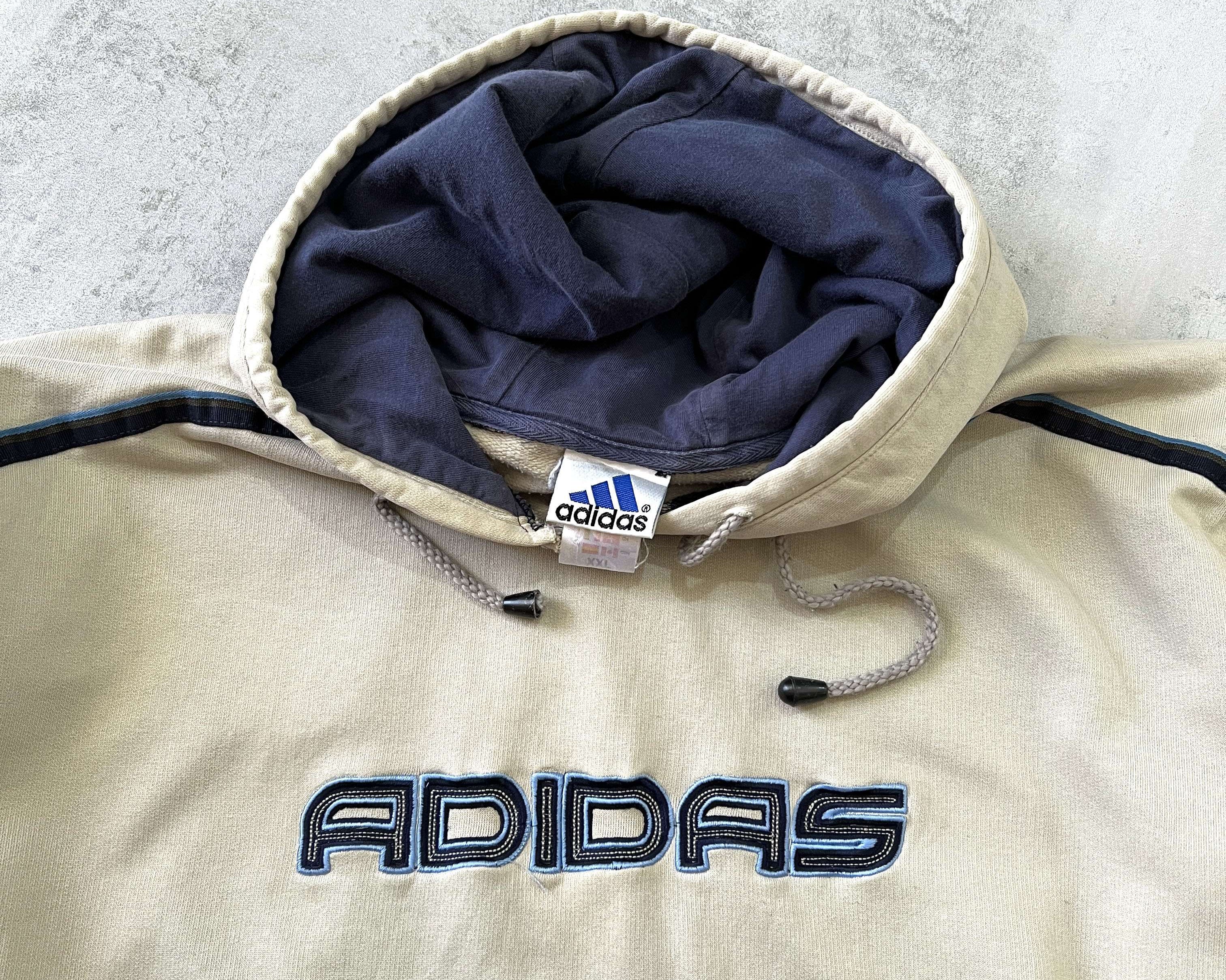 Adidas 1990s embroidered hoodie (XXL)