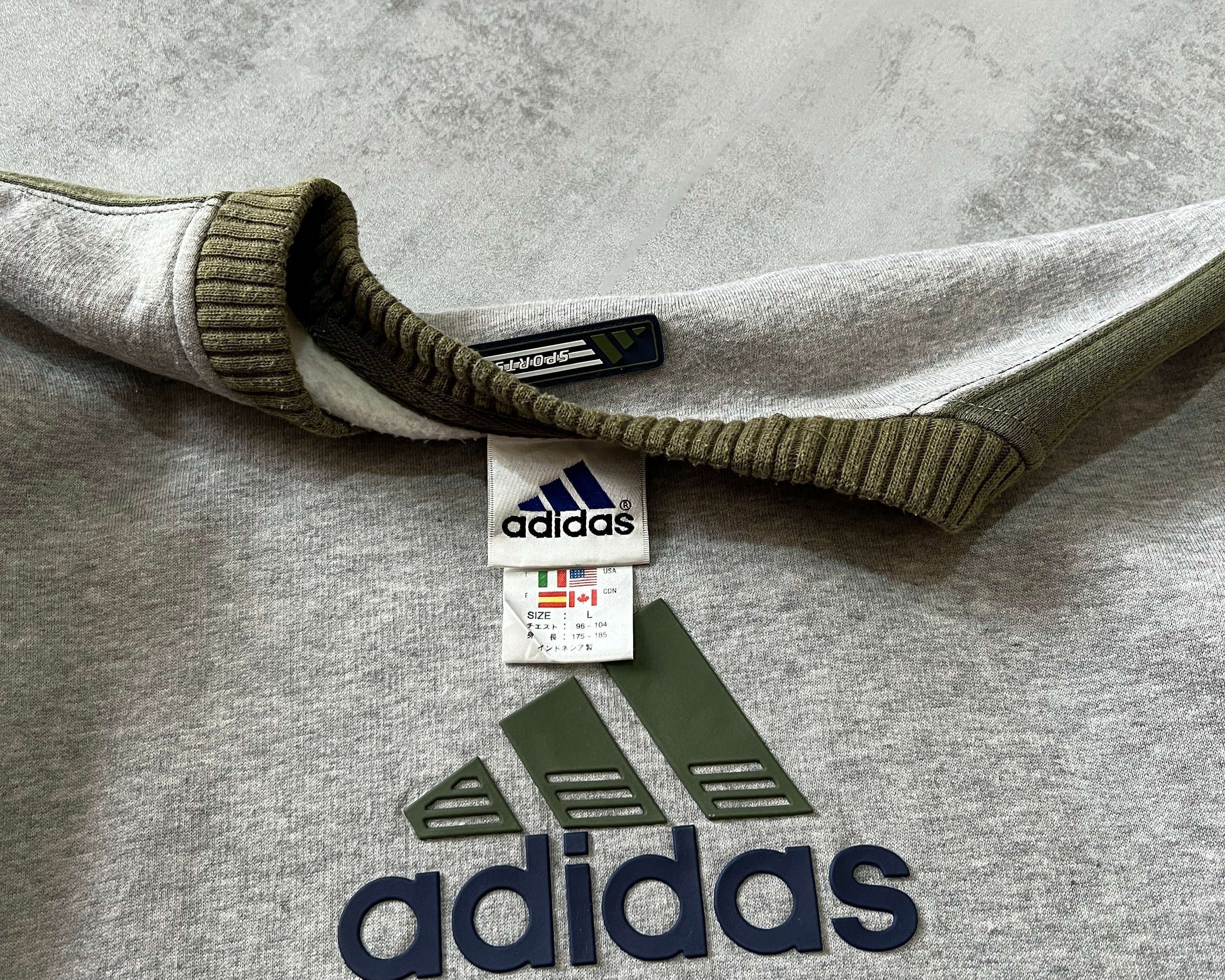 Adidas 1990s heavyweight embroidered sweatshirt (L)