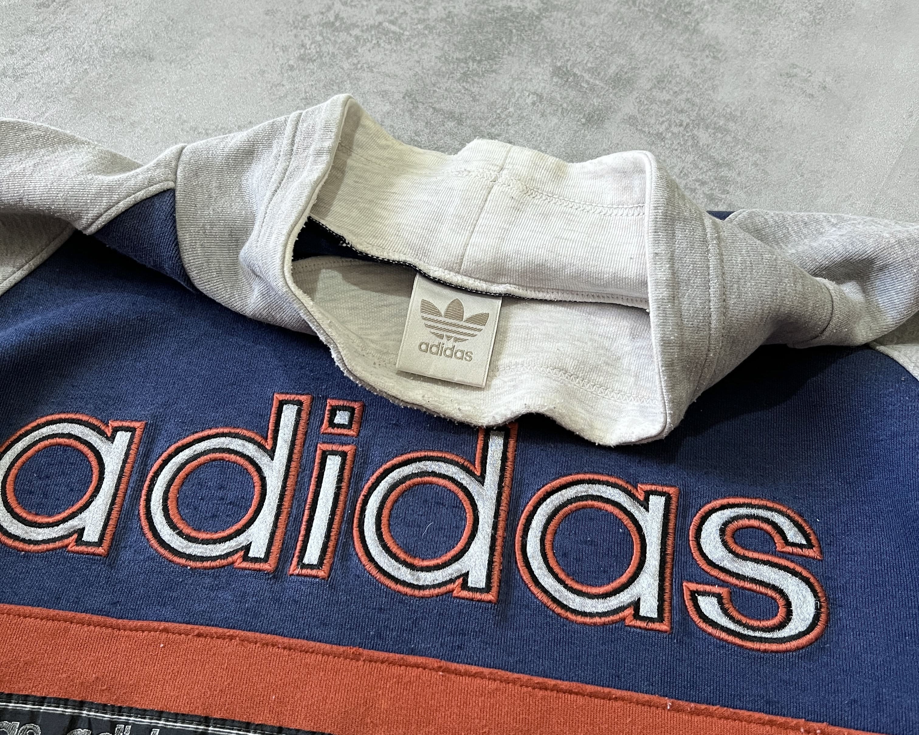 Adidas RARE 1990s heavyweight embroidered sweatshirt (XL)