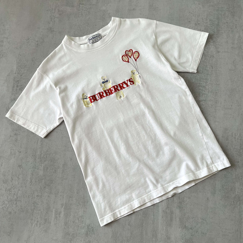 Burberry's Teddy RARE 1990s embroidered t-shirt (L)